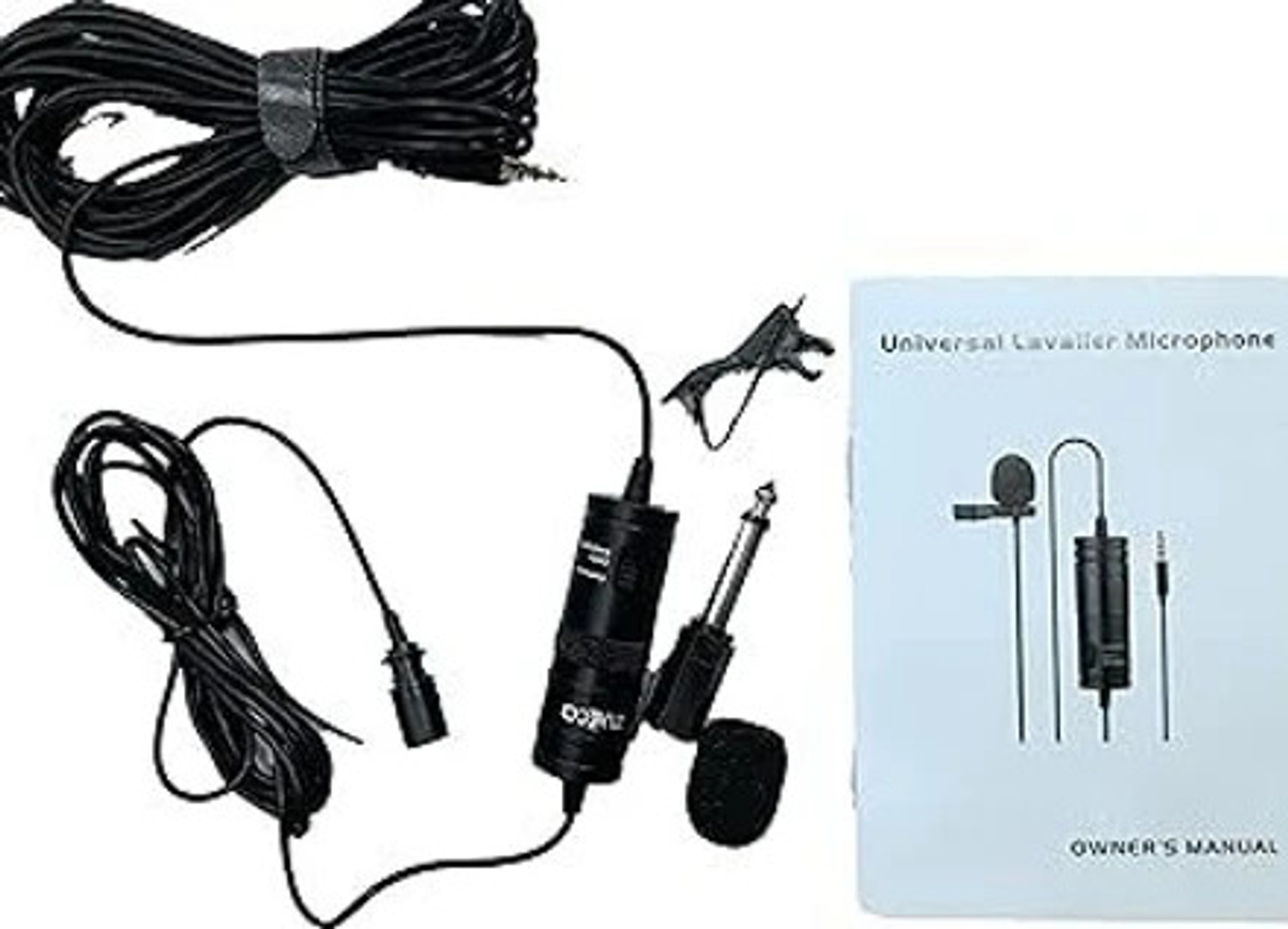 Image of Zucca 3.5 mm jack for audio recording, DSLR, Smartphone with 6 mtr wire Microphone