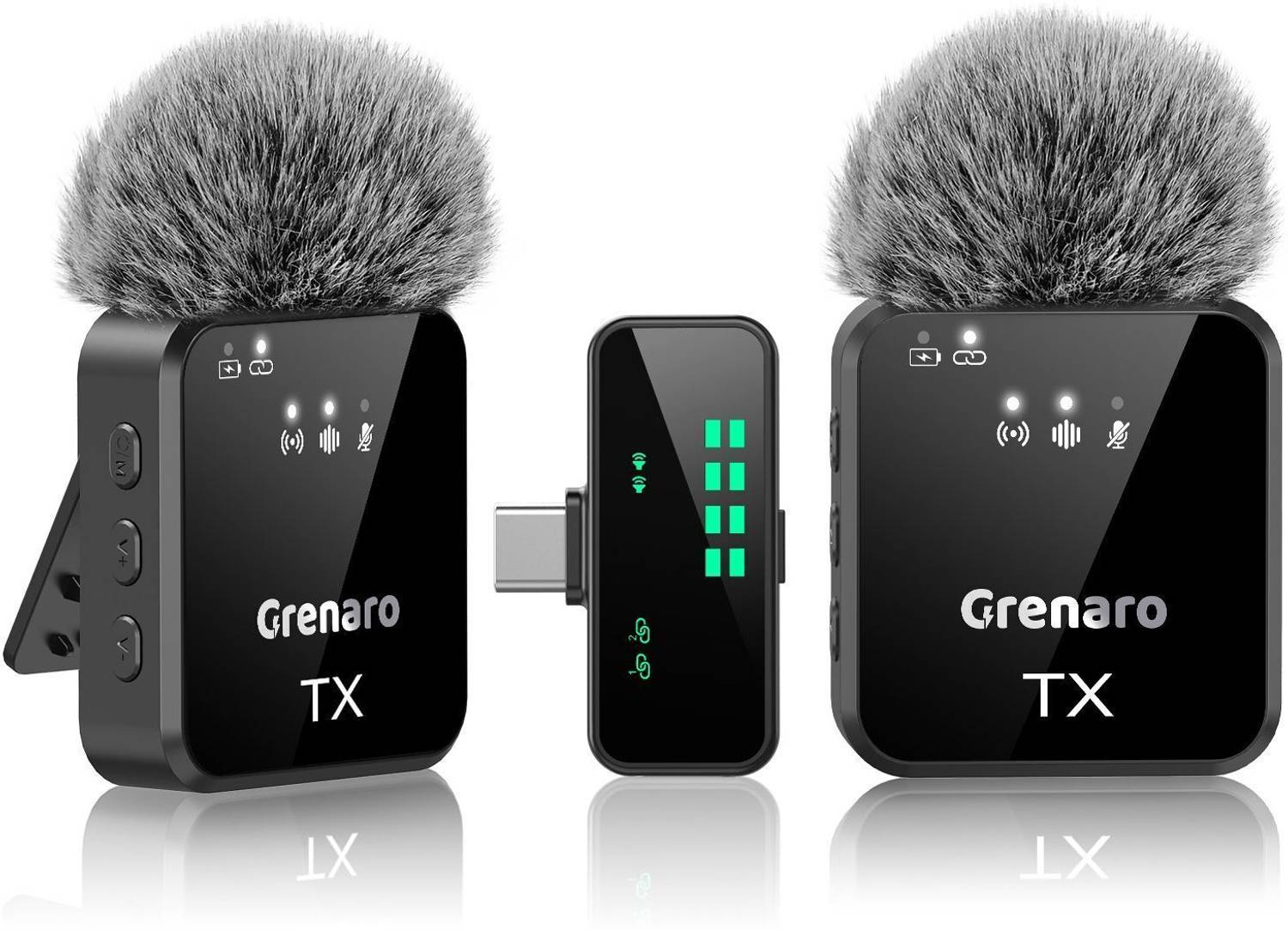 Grenaro 3 in 1 Wireless Mic for Vlogging - Image 1