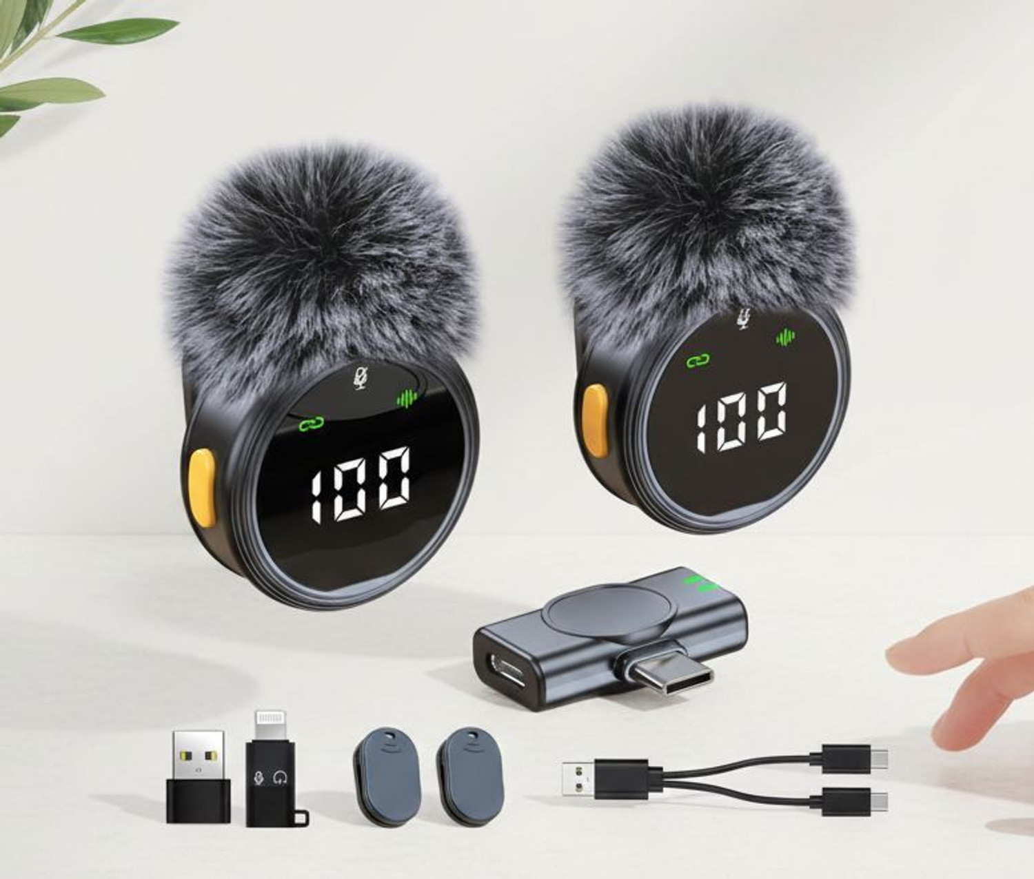 Image of PLUGPULSES Portable Microphone Noise Cancelling for Short Video Live Conference Type C QB46 Microphone