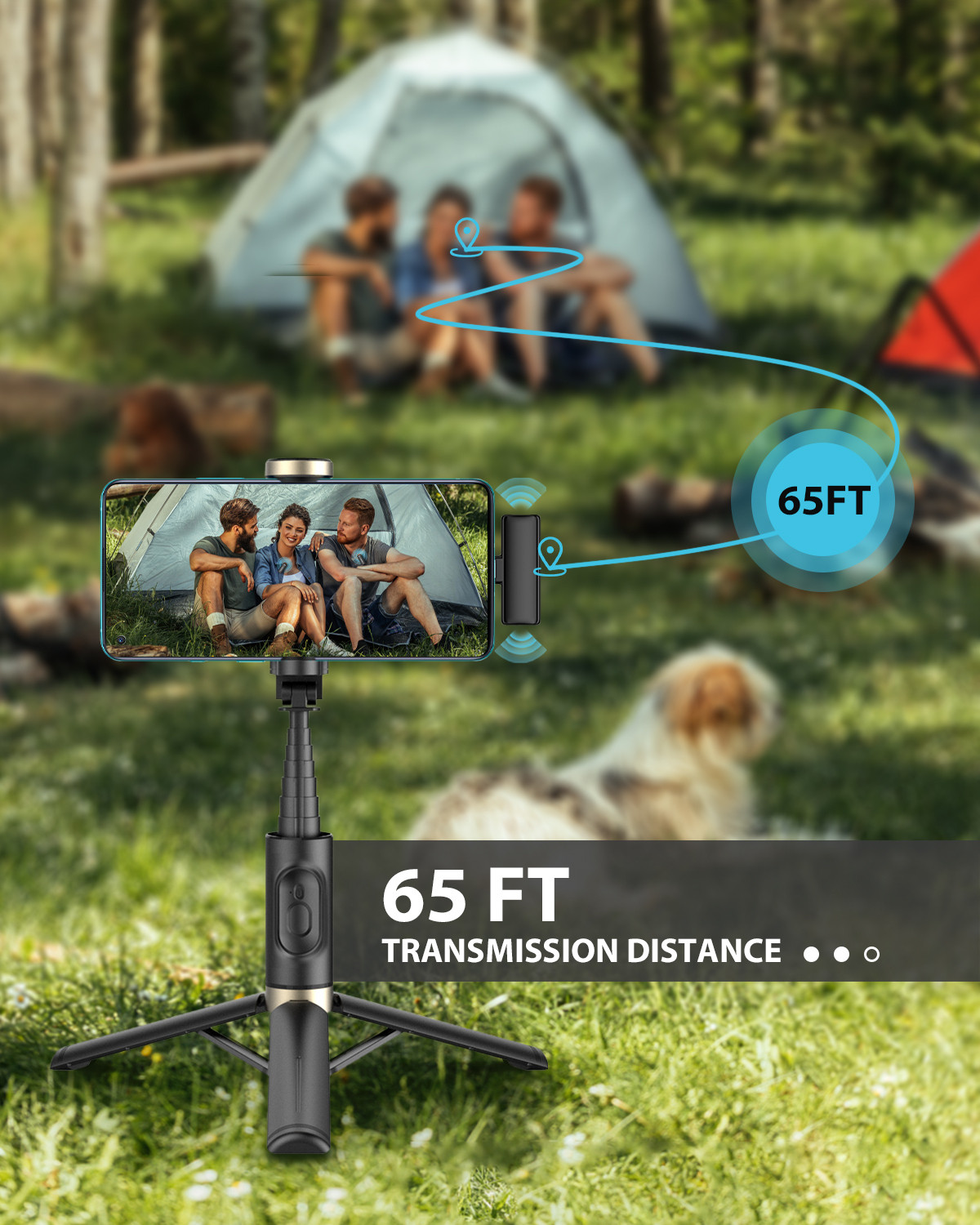 Image of Grenaro Wireless Mic with Digital Display Charging Case, Type-C iPhone(One to Two) Microphone