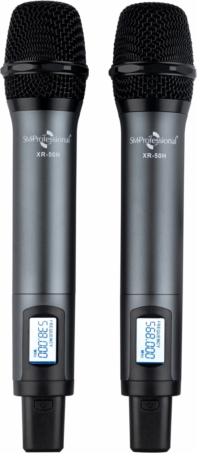 Image of Studiomaster XR-50HH UHF Dual hand mic with superior sound pickup and rugged metal body Microphone