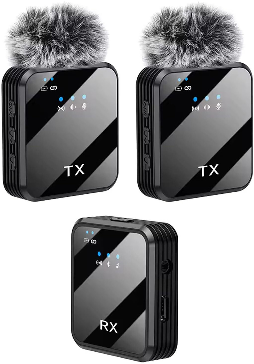 Image of Acesquare Dual Wireless Mic with Noise Cancellation for YouTube Video Recording Reel Vlogs Microphone