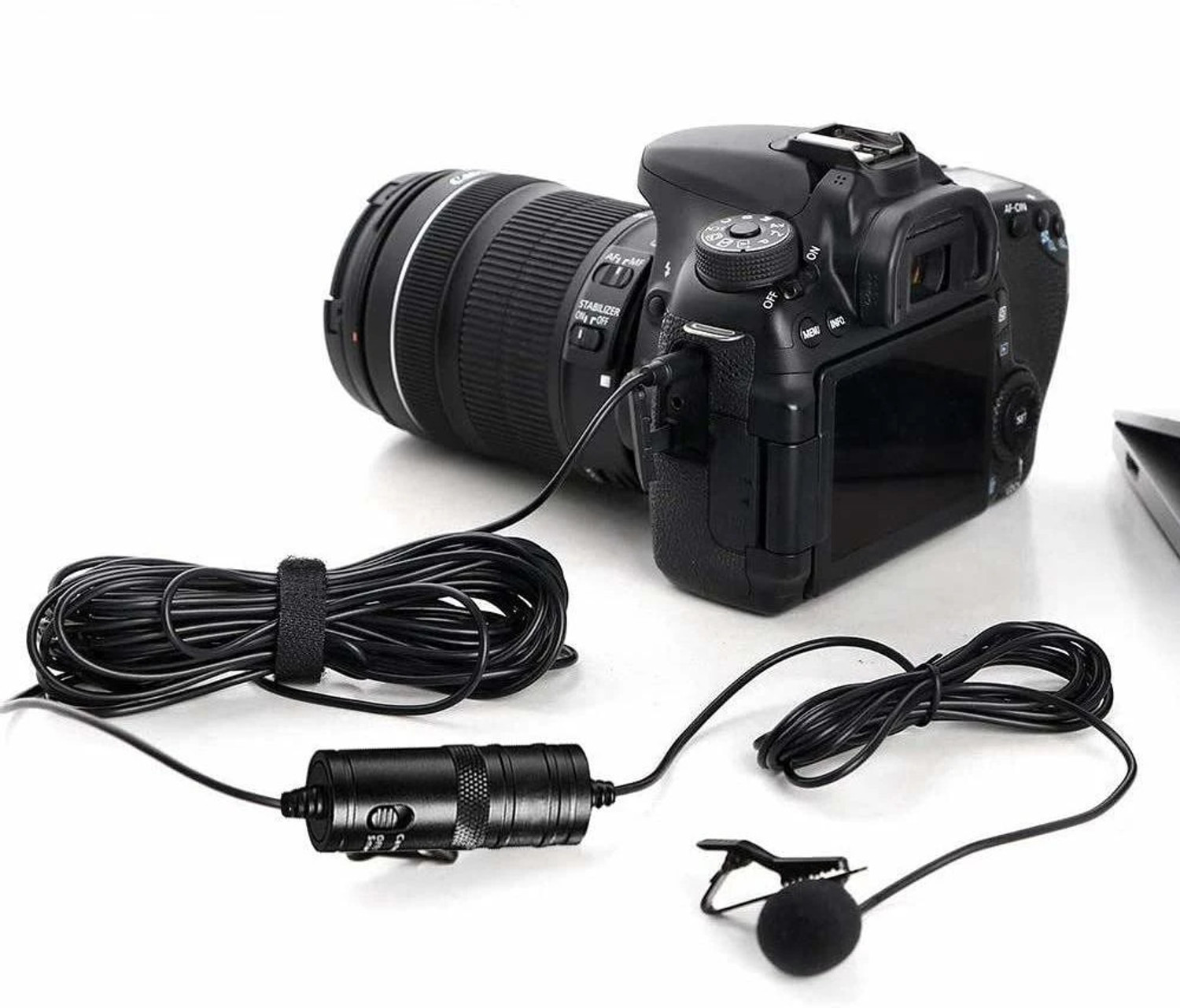 Image of Zucca 3.5 mm jack for audio recording, DSLR, Smartphone with 6 mtr wire Microphone