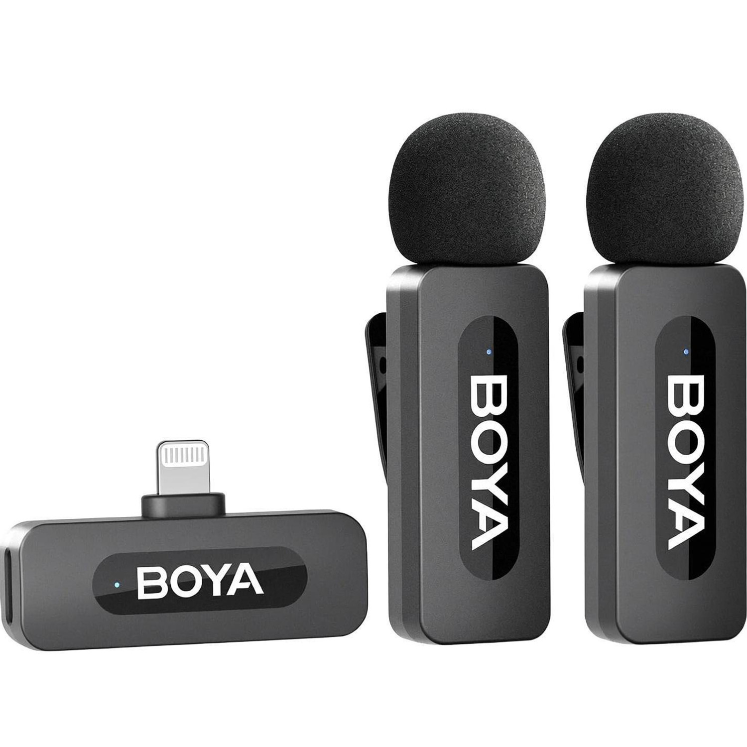 Image of BOYA BY-V2 Wireless Mic System 2.4GHz with Dual Transmitters Omnidirectional Microphone