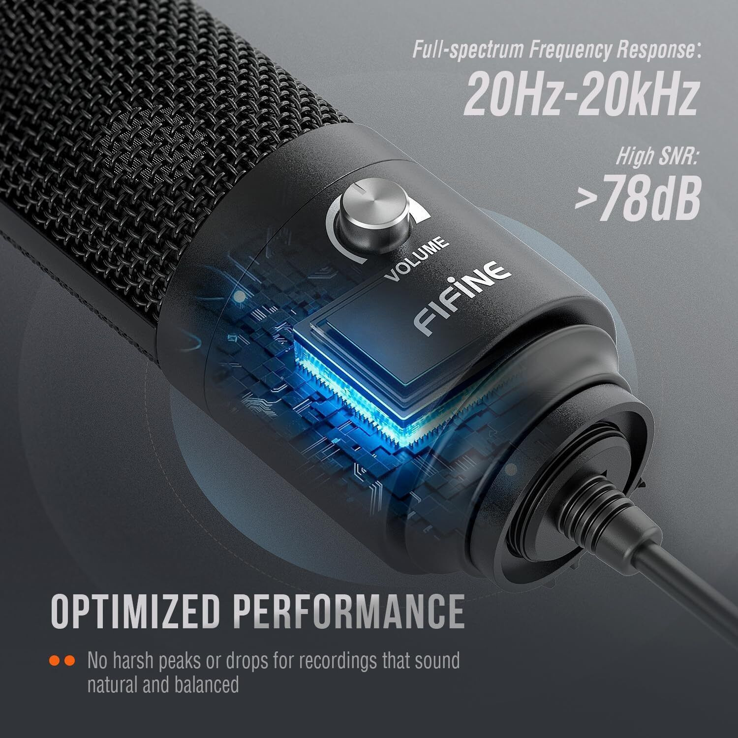 Image of Fifine (Open Box) K669B USB Metal Condensor, MAC OS, Windows, Cardioid Microphone