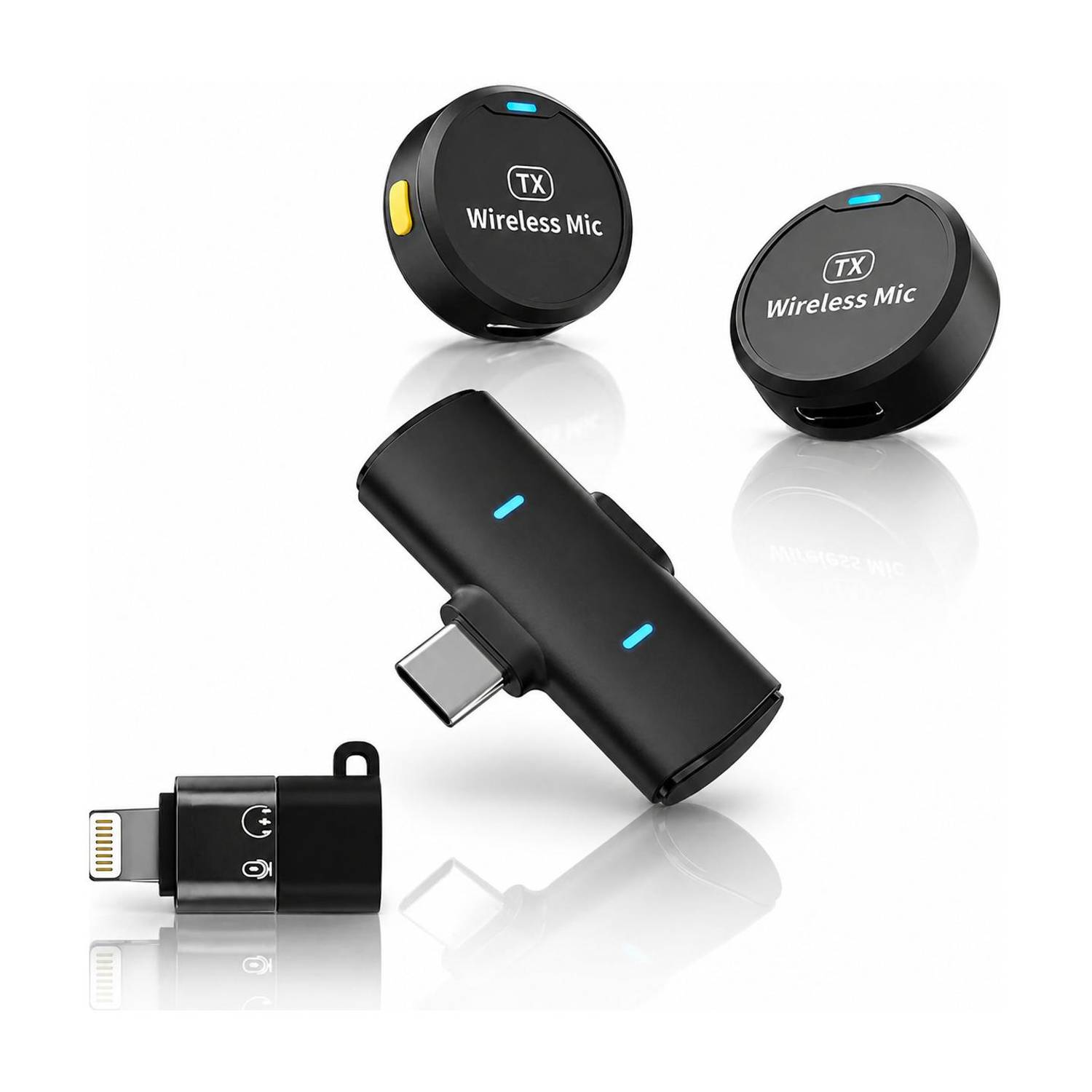Audioland Professional Wireless Clip Mic for YouTube Reels Noise Reduction Plug Play Microphone
