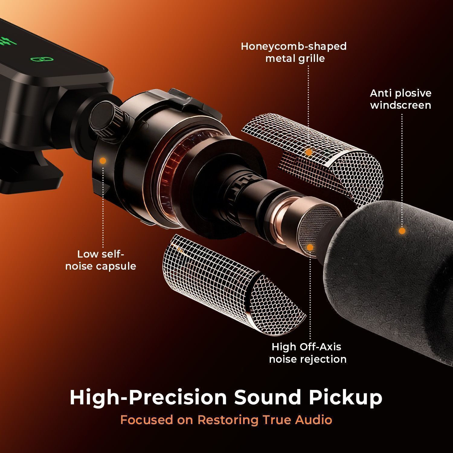 Image of Grenaro 30m Range Mike Wireless, Wireless Mic for YouTube, Mic With LED Indicator Light Microphone