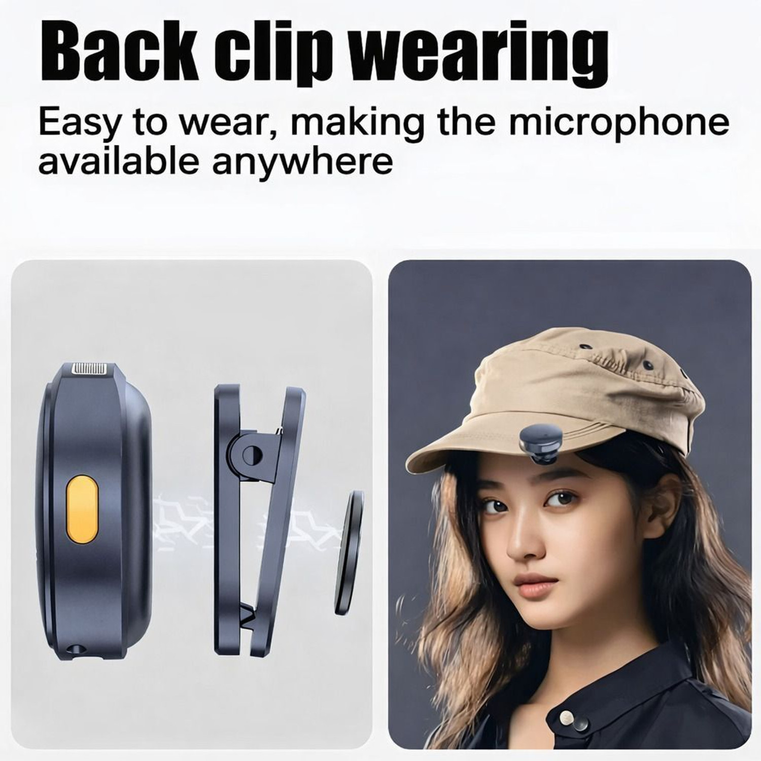 Image of Monrix Wireless Dual Collar Mic with Battery Display & Clear Noise Reduction Audio Microphone