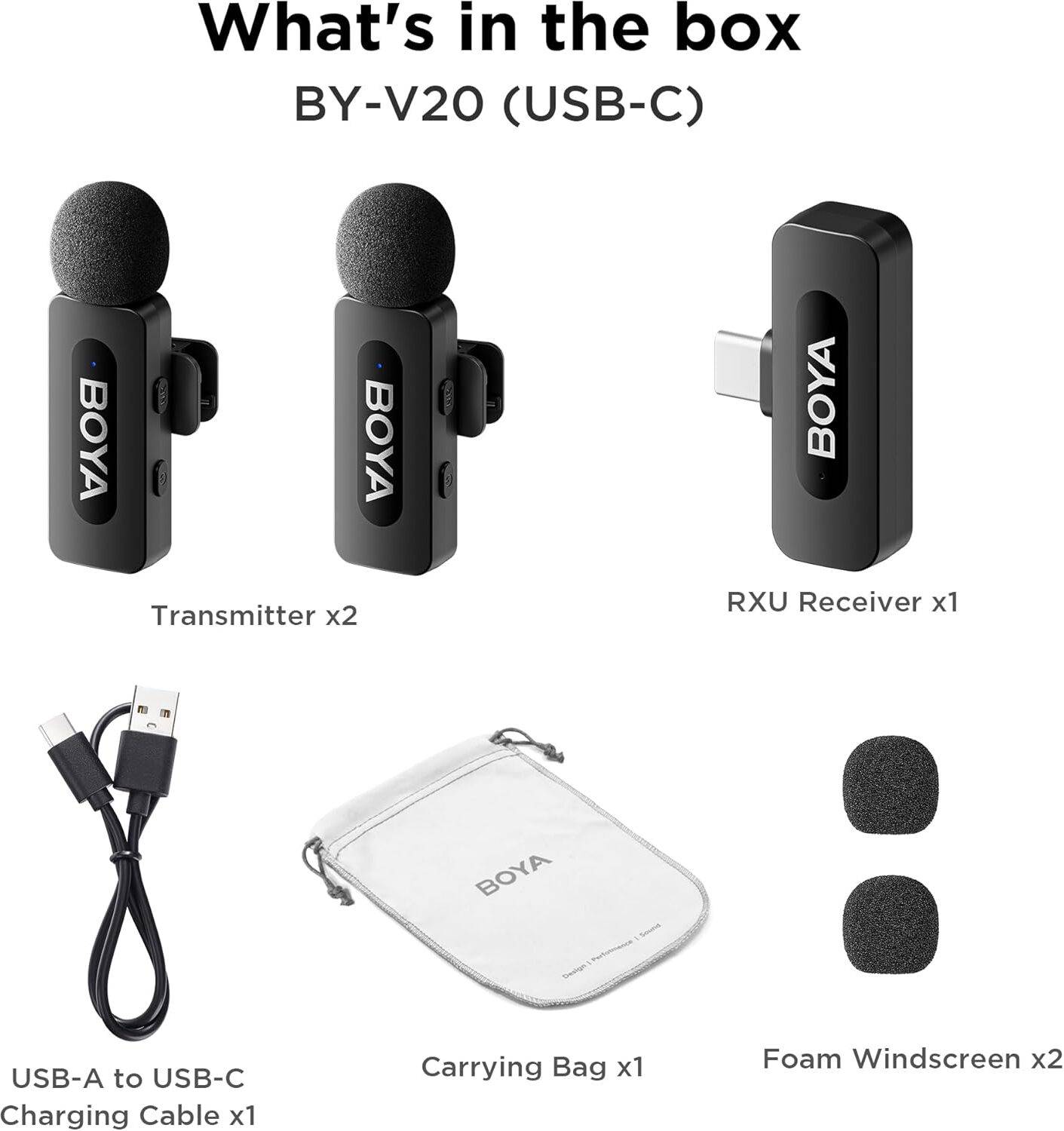 BOYA V-Series 2.4GHz Clip-On Wireless Mic - Image 5