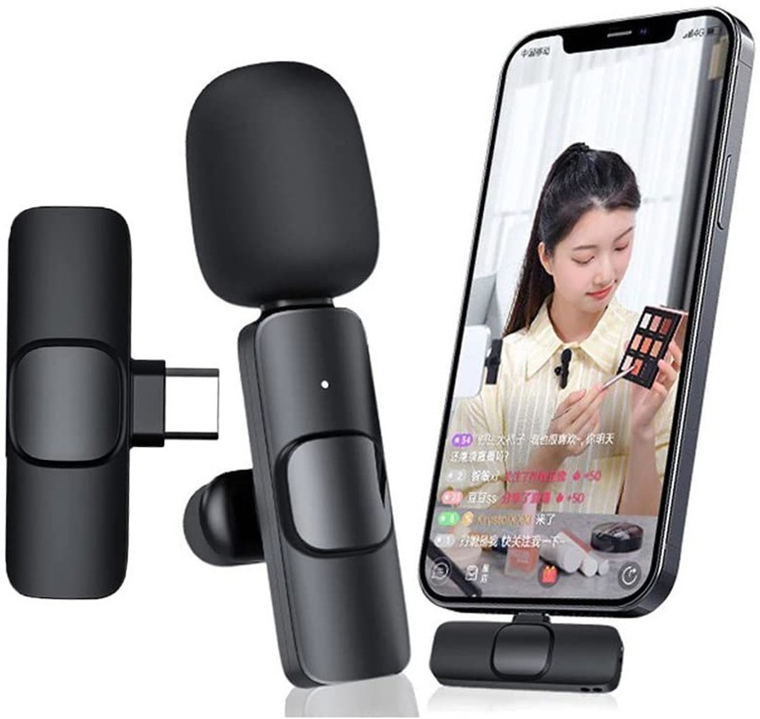 Image of Smartech K8 Wireless Lavalier Microphone Portable Mini Mic Only Type-C Microphone