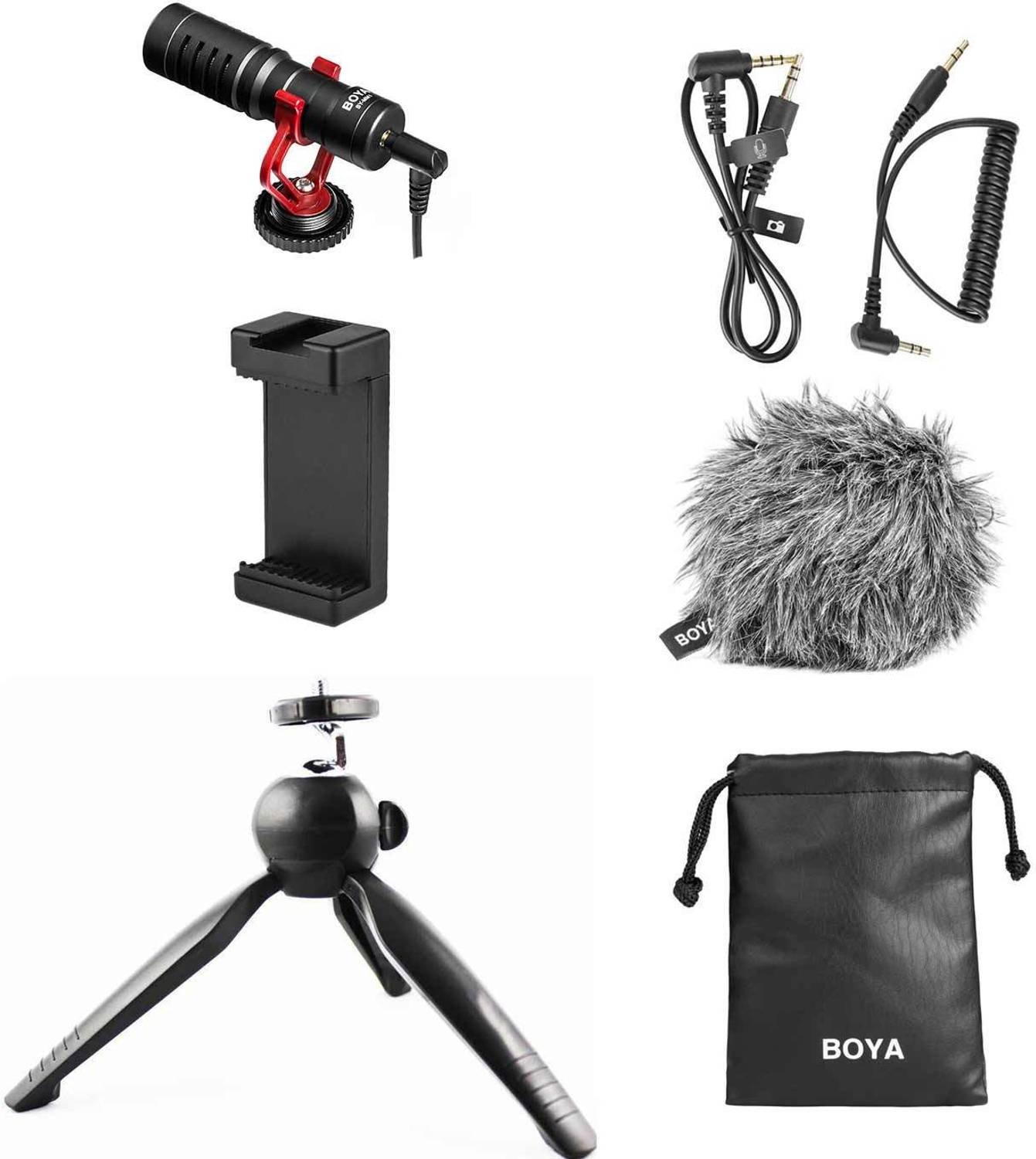 BOYA MM1 Cardiod Shotgun Microphone with Mini Tripod - Image 3