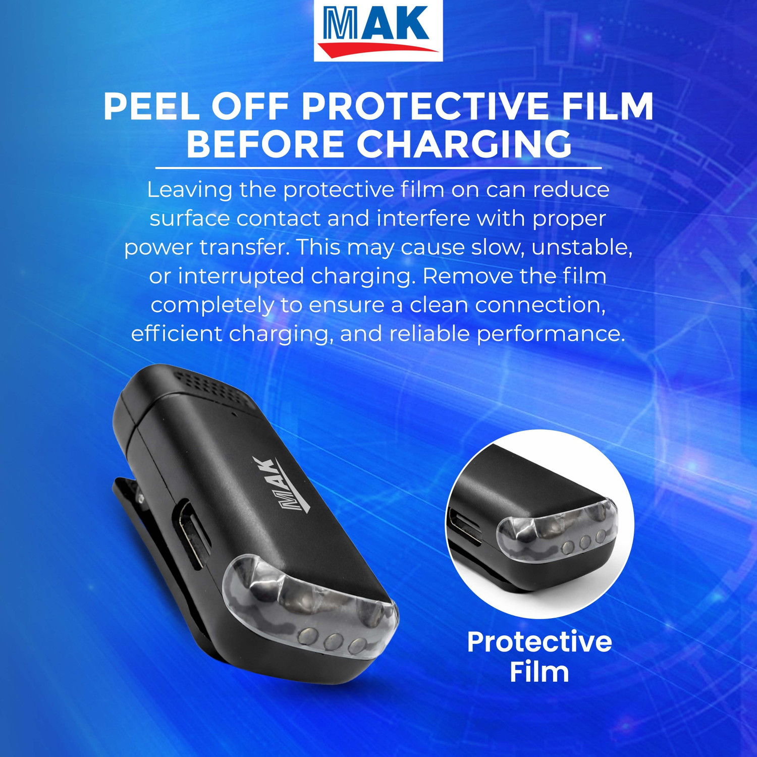 Image of MAK Dual Wireless Mic with ANC & Type-C Case for Vlogs & Reels Microphone