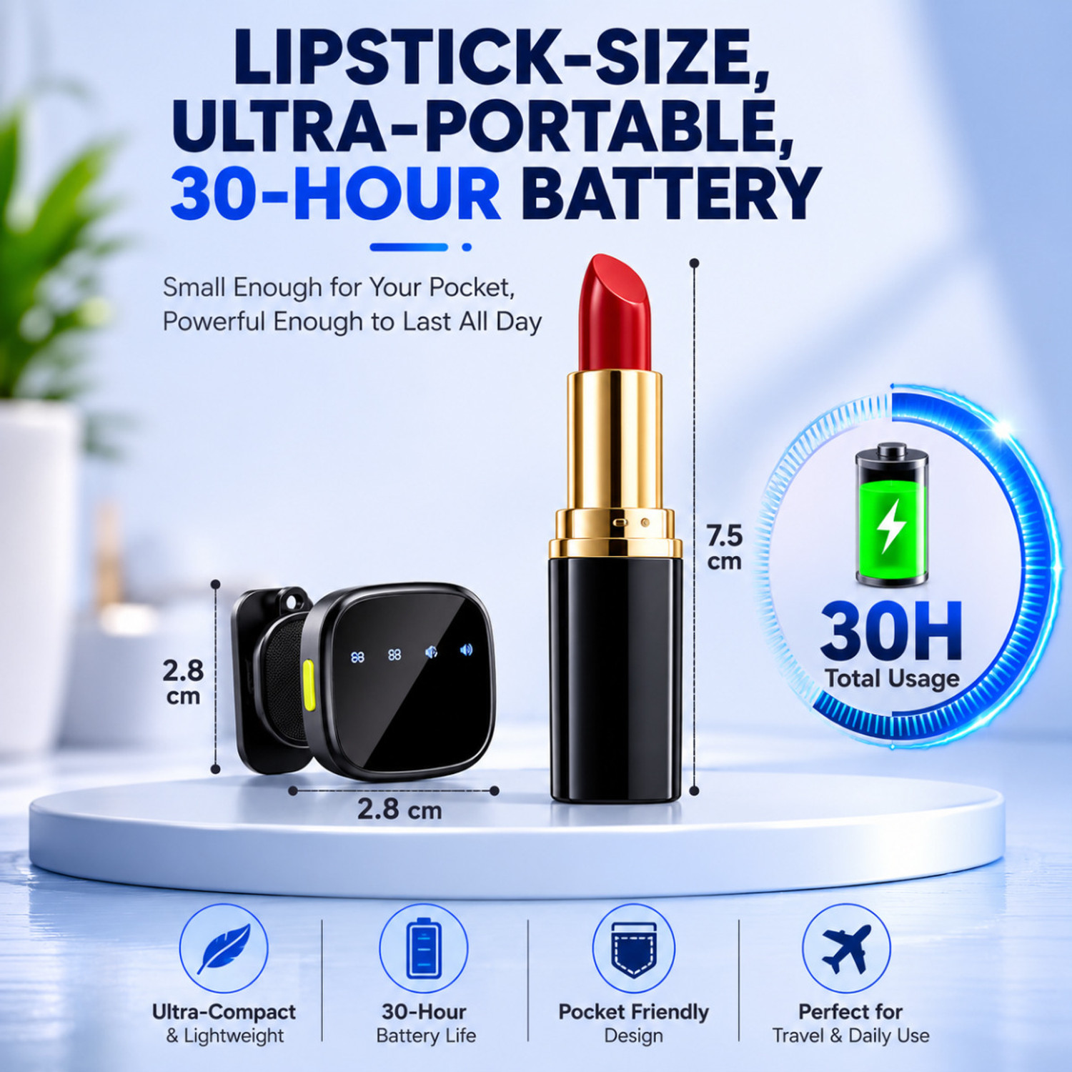 Image of RV Enterprises Dual Wireless Mic for YouTube - Magnetic Mic Clip-On, Mike Wireless for Vlogging Microphone