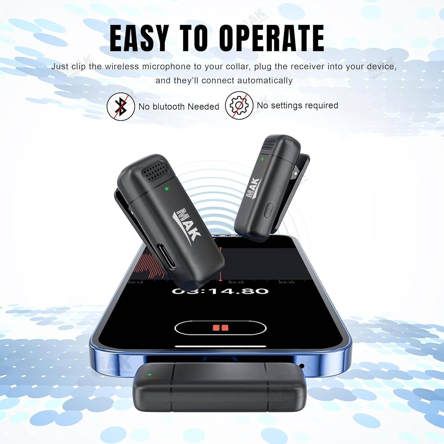 MAK Wireless Lavalier Mic for Mobile - Image 2