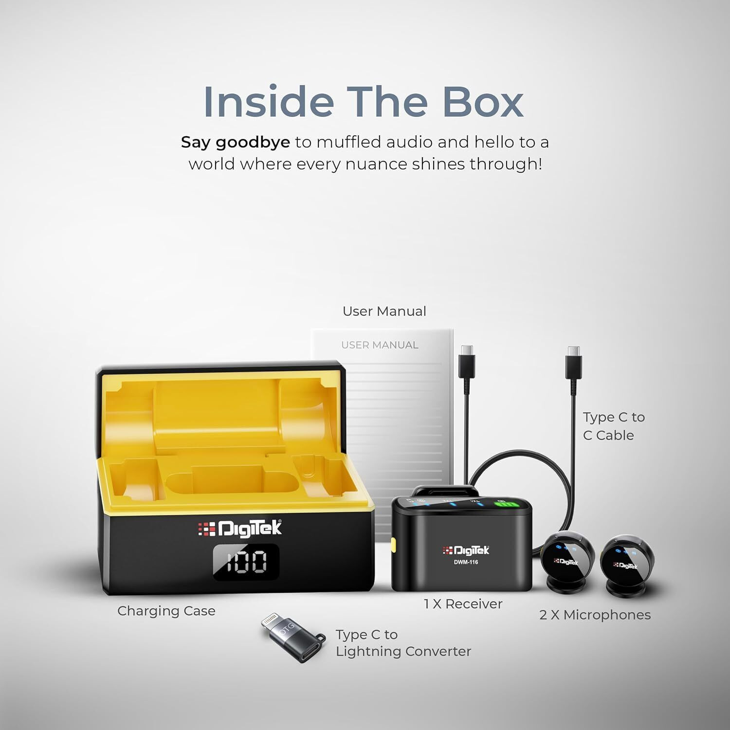 Image of DIGITEK DWM-116 2-in-1 Wireless Microphone Microphone