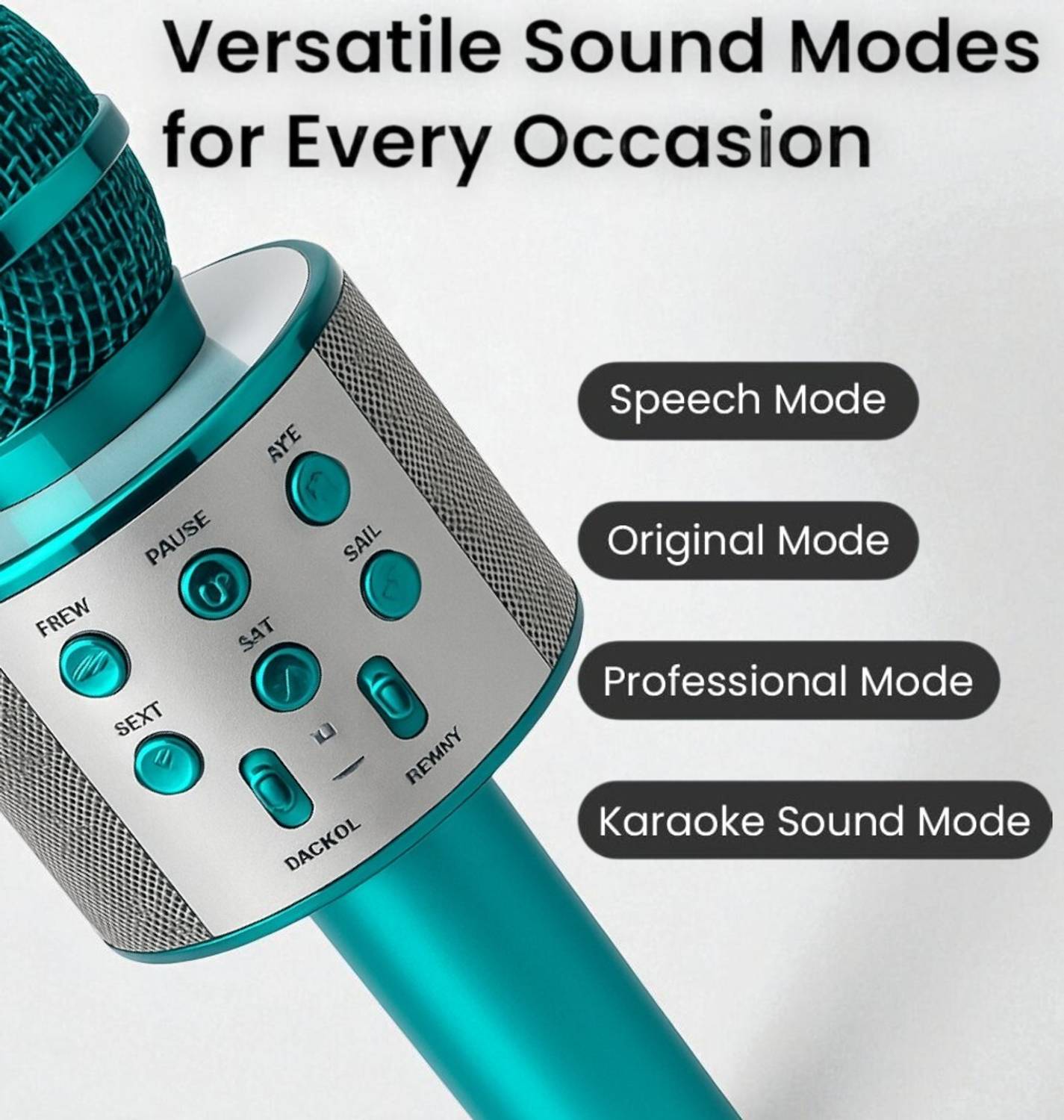 Ziddjeet X176 LED Wireless Karaoke Mic | Bluetooth Speaker with
