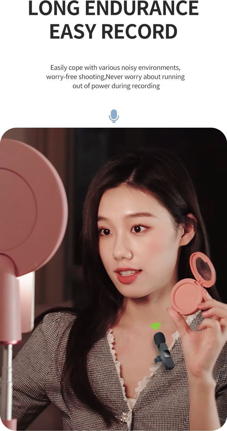 Image of BORNTOGLOW K8 Omnidirectional Lapel Plug and Play Type C Collar Mic Recording Vlog B472 Microphone