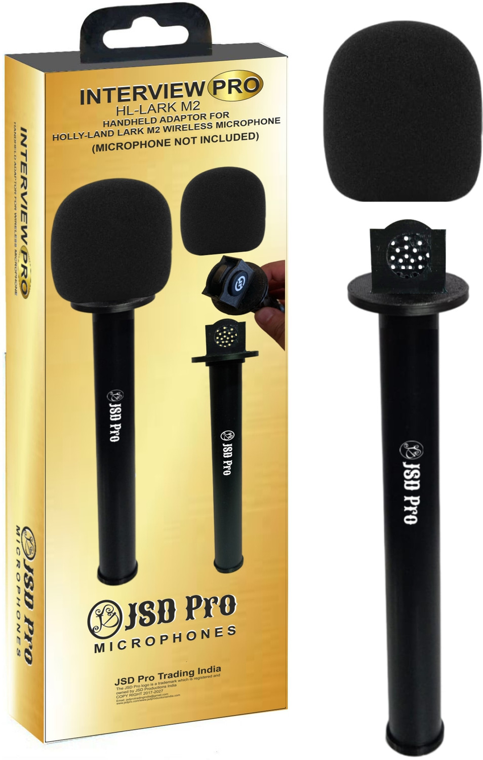 Image of JSD PRO -HL-LARK M2- Interview Pro- Handheld Adaptor for Holly-Land Lark M2 Wireless Microphone