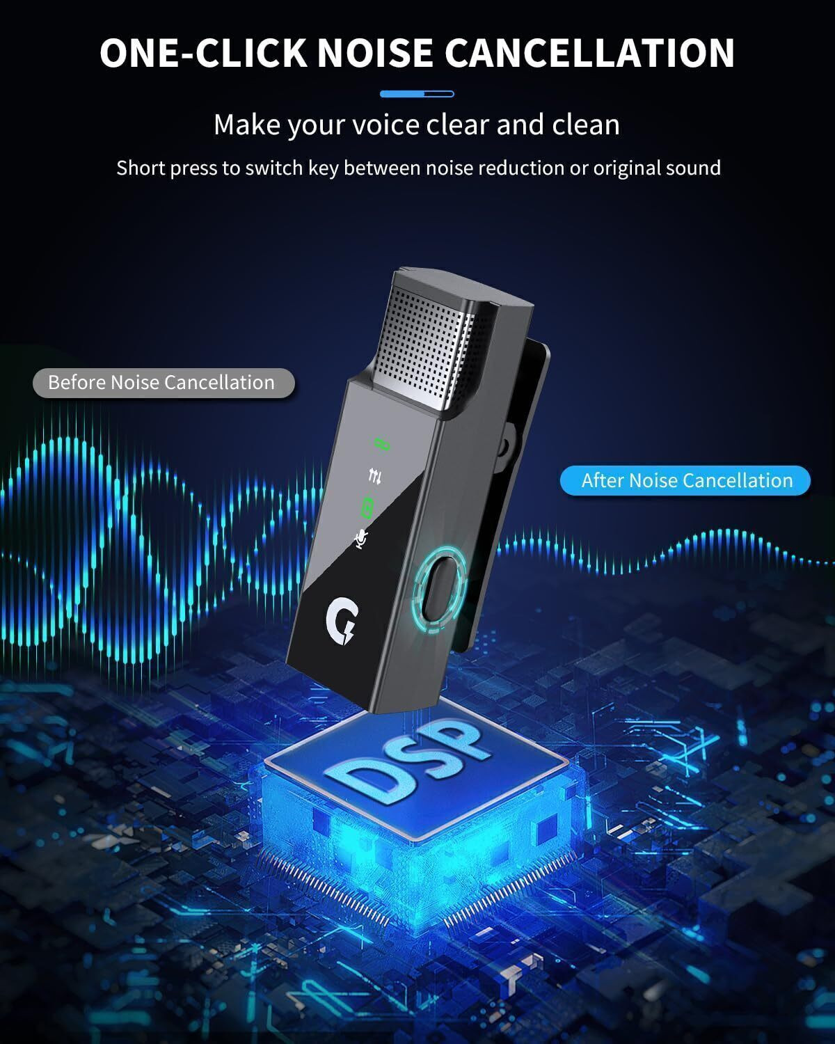 Image of Grenaro S13 Pro Digital Display Wireless Microphone for Android /iPhone Microphone