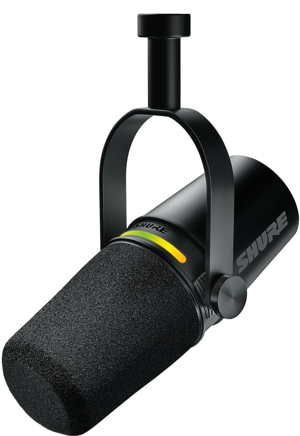 Image of Shure MV7+ Podcast Microphone. Enhanced Audio, LED Touch Panel- Black Microphone