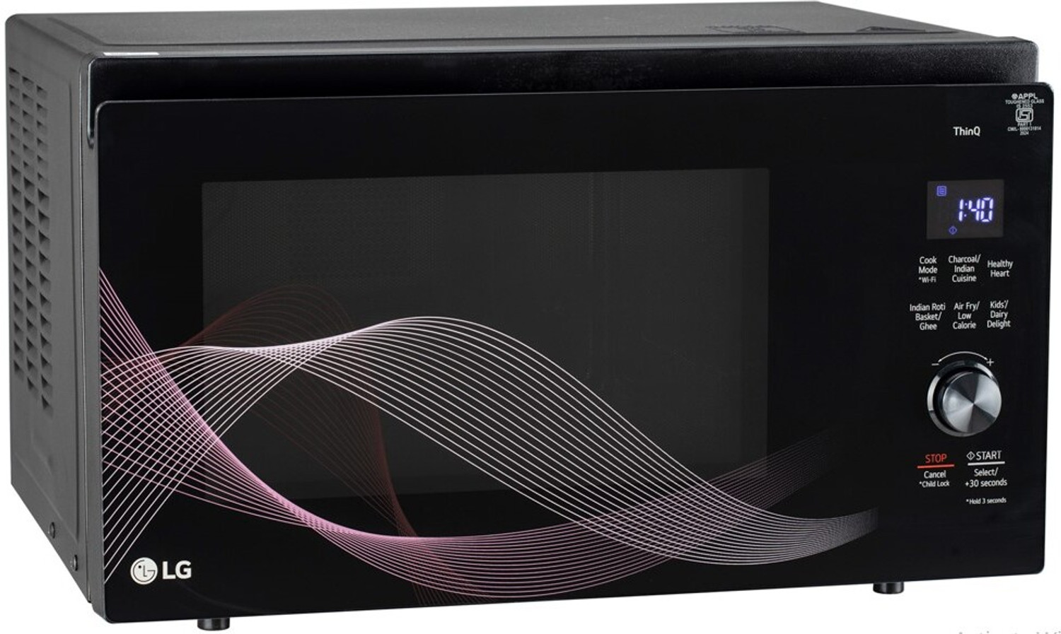 Image of LG 32 L Convertible Microwave Oven with Airfry, Charcoal Lighting Heater, Wi-Fi Enabled, Motorised Rotisserie with 60 Air Fry Recipe, 40 Scan to Cook Recipes & 431 Auto Cook Menu Convection Microwave Oven