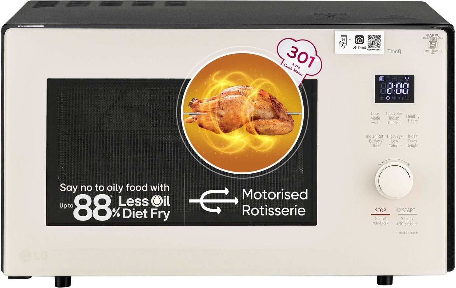 LG 28 L Scan to Cook Wi-Fi Model- ThinQ Enabled 301 Auto Cook Men