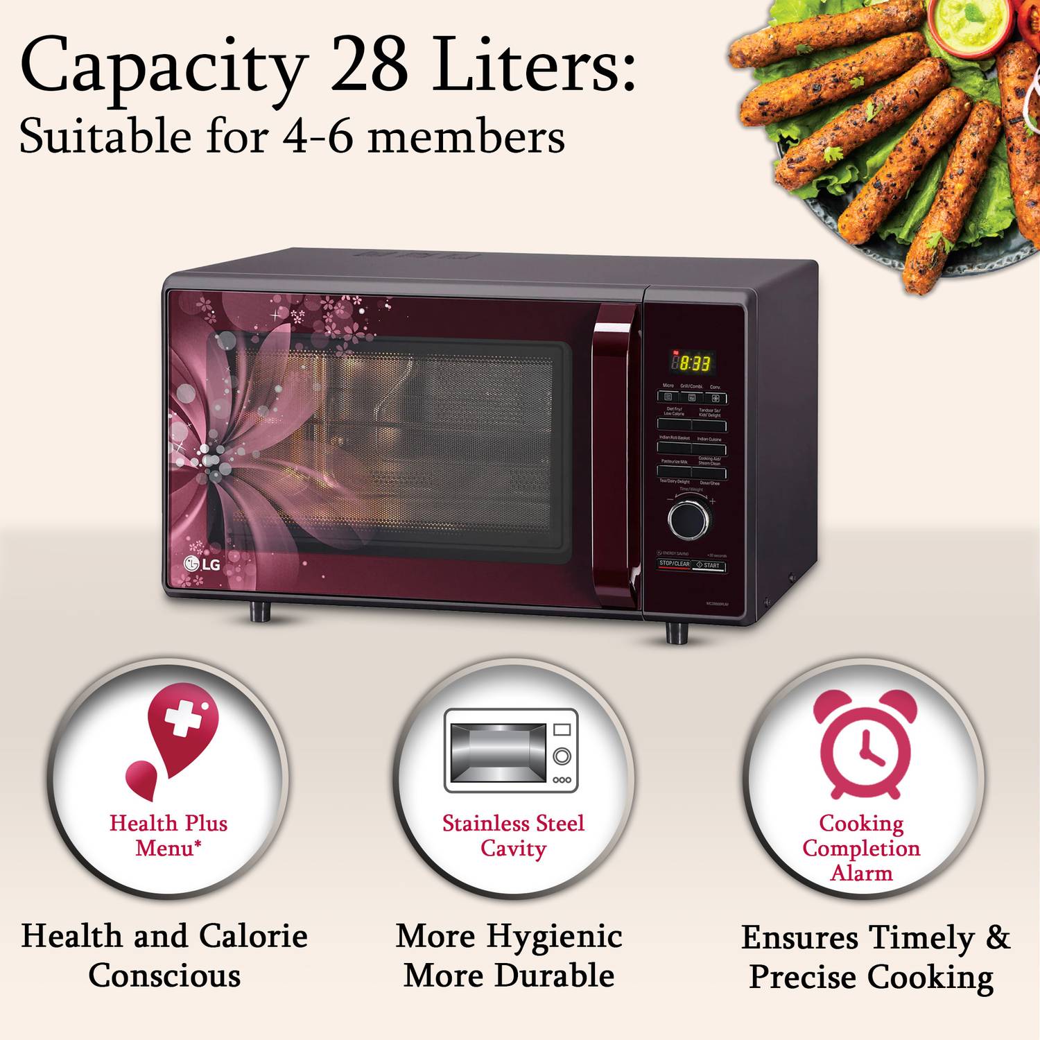 LG 28L Convection Microwave Oven - Image 3