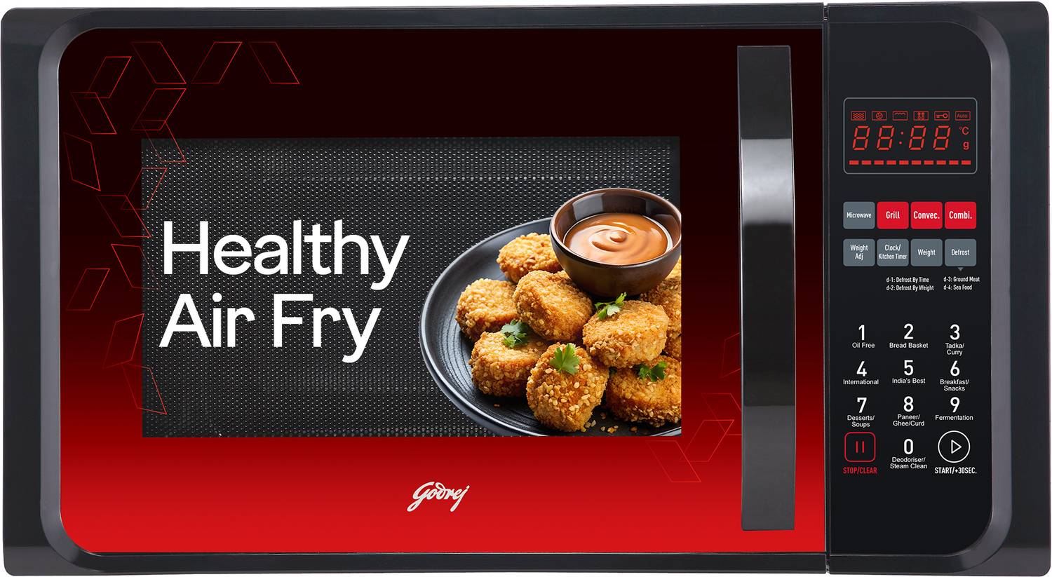Godrej 23 L Airfry + Steam Clean + Stainless Steel Cavity with 20
