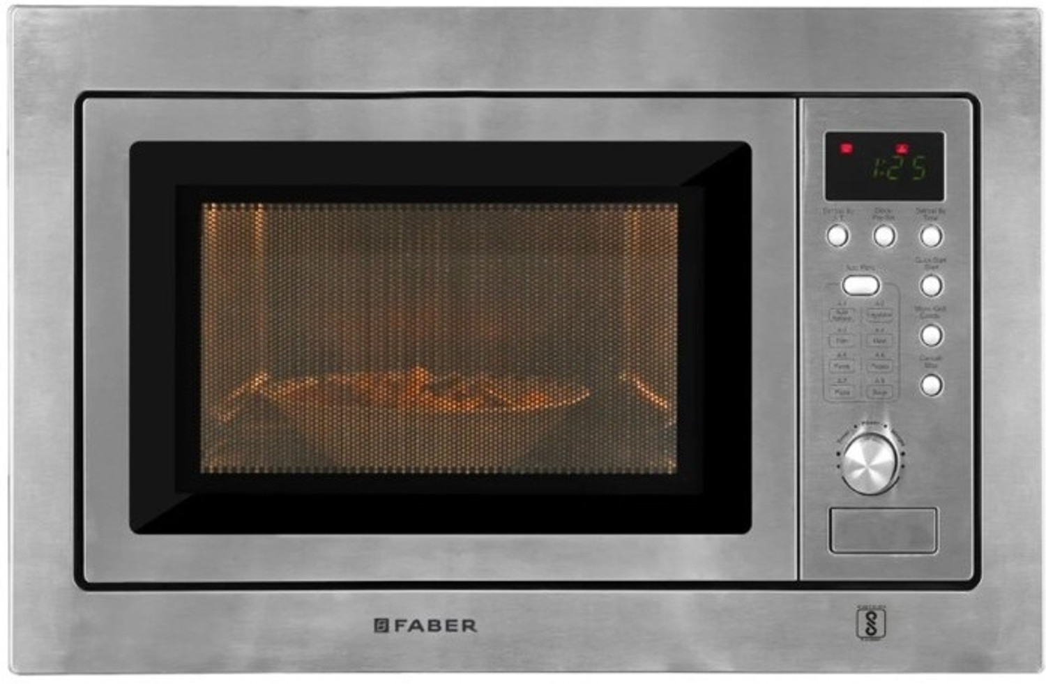 Image of FABER 20 L Built-in Microwave Oven, Grill,Convection, Defrost, 10 Auto Menus, Speedy & Multi-Stage & Combination Cooking, Child Lock, Digital Timer, Energy Efficient Grill Microwave Oven