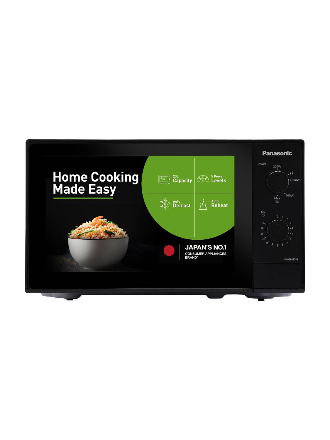 Panasonic 20 L Epoxy Gray Cavity Coating, Auto Cook Recipes Solo Microwave Oven
