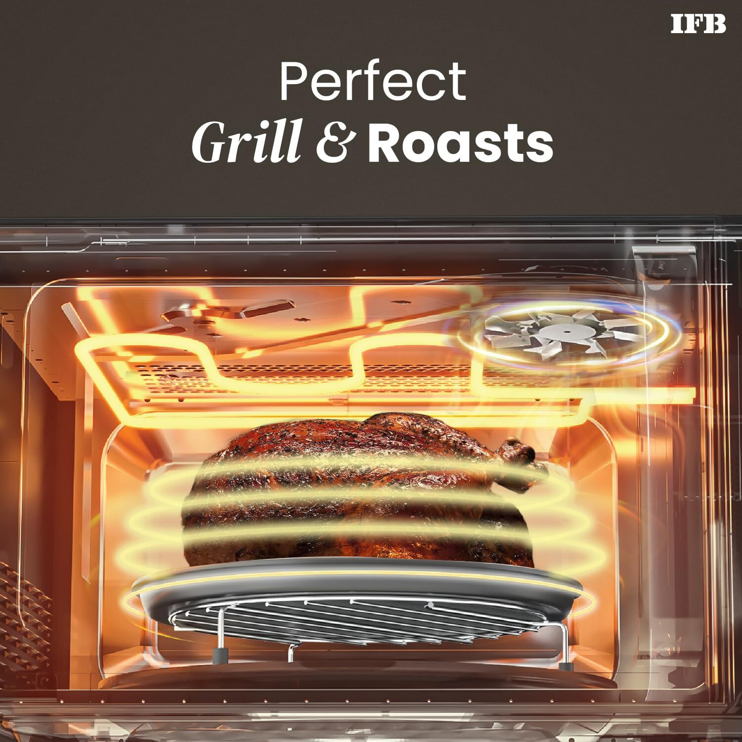 Image of IFB 28 L Air Fry, Homemade Paneer in just 9 mins, Paneer /Ghee Mode, 300 Auto Cook Menus , Auto Defrost, Steam Clean, 10 Power Levels, Multi-Stage Cooking Convection Microwave Oven