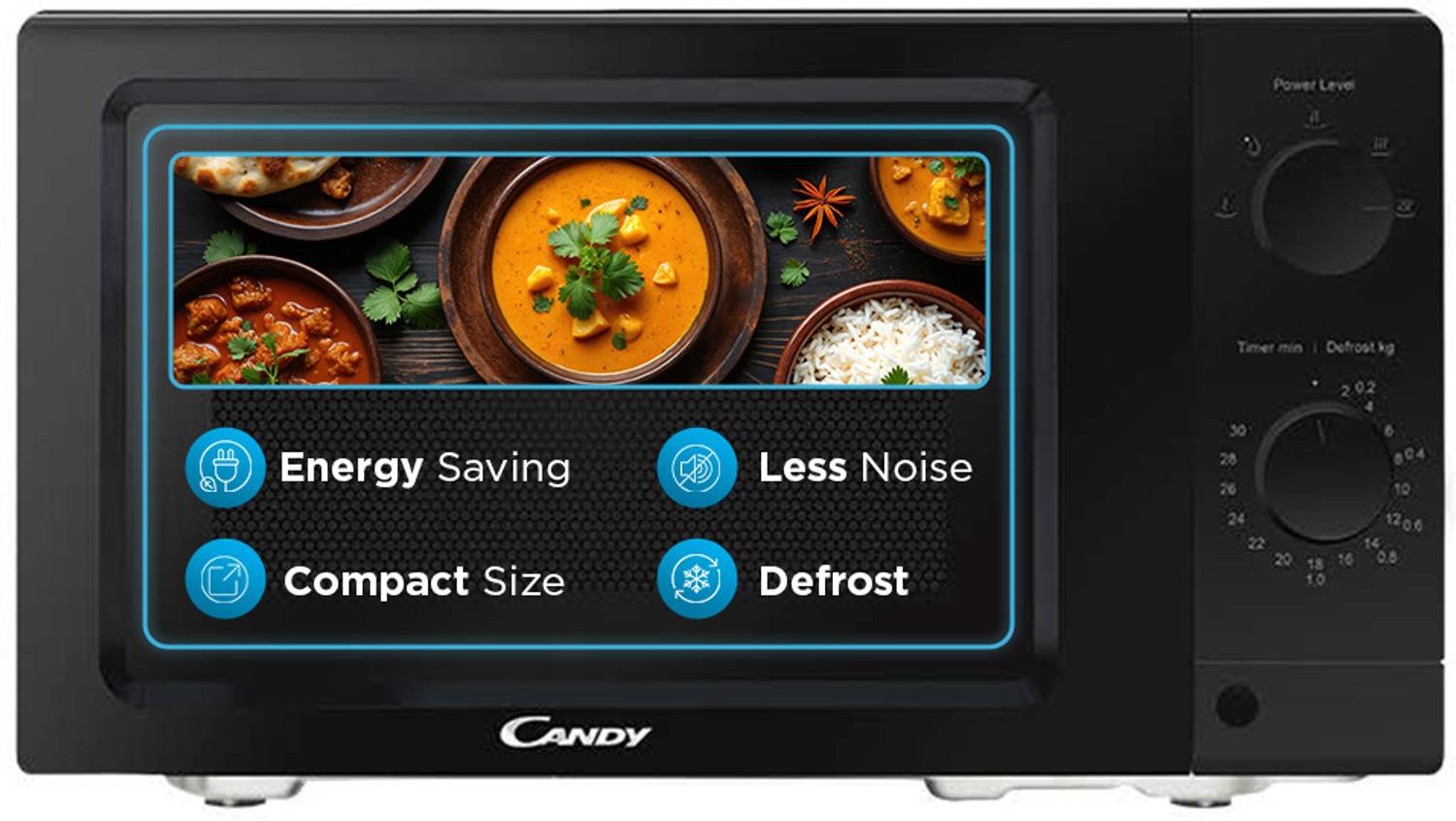 CANDY 19 L Inverter Technology with 5 Power Levels and Defrost,3