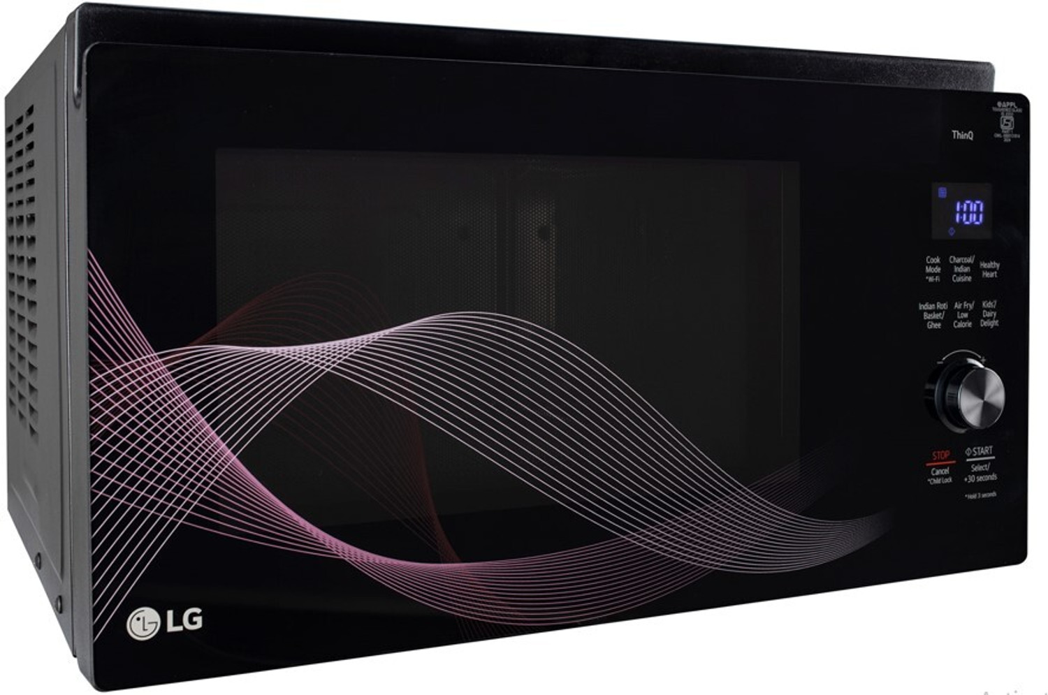 Image of LG 32 L Convertible Microwave Oven with Airfry, Charcoal Lighting Heater, Wi-Fi Enabled, Motorised Rotisserie with 60 Air Fry Recipe, 40 Scan to Cook Recipes & 431 Auto Cook Menu Convection Microwave Oven