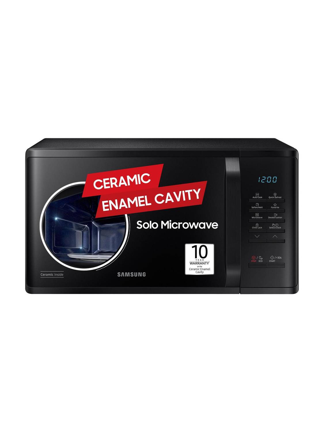 Samsung 23 L Auto Cook Programs, Child Safety Lock, Memory Feature, Deodorization Solo Microwave Oven