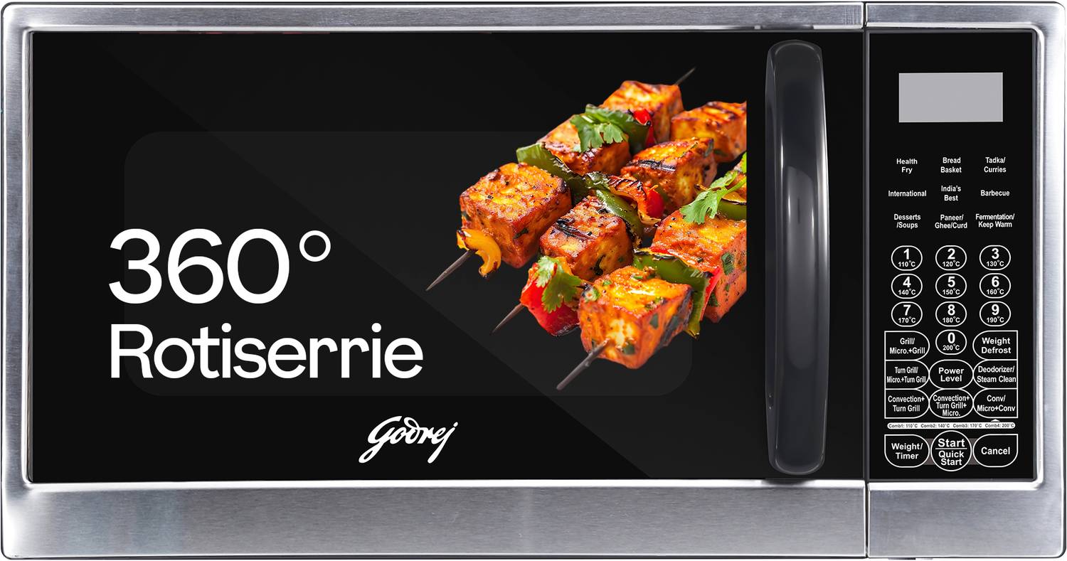 Godrej 30 L Rotisserie, Stainless Steel Cavity, Dual Grill Techno
