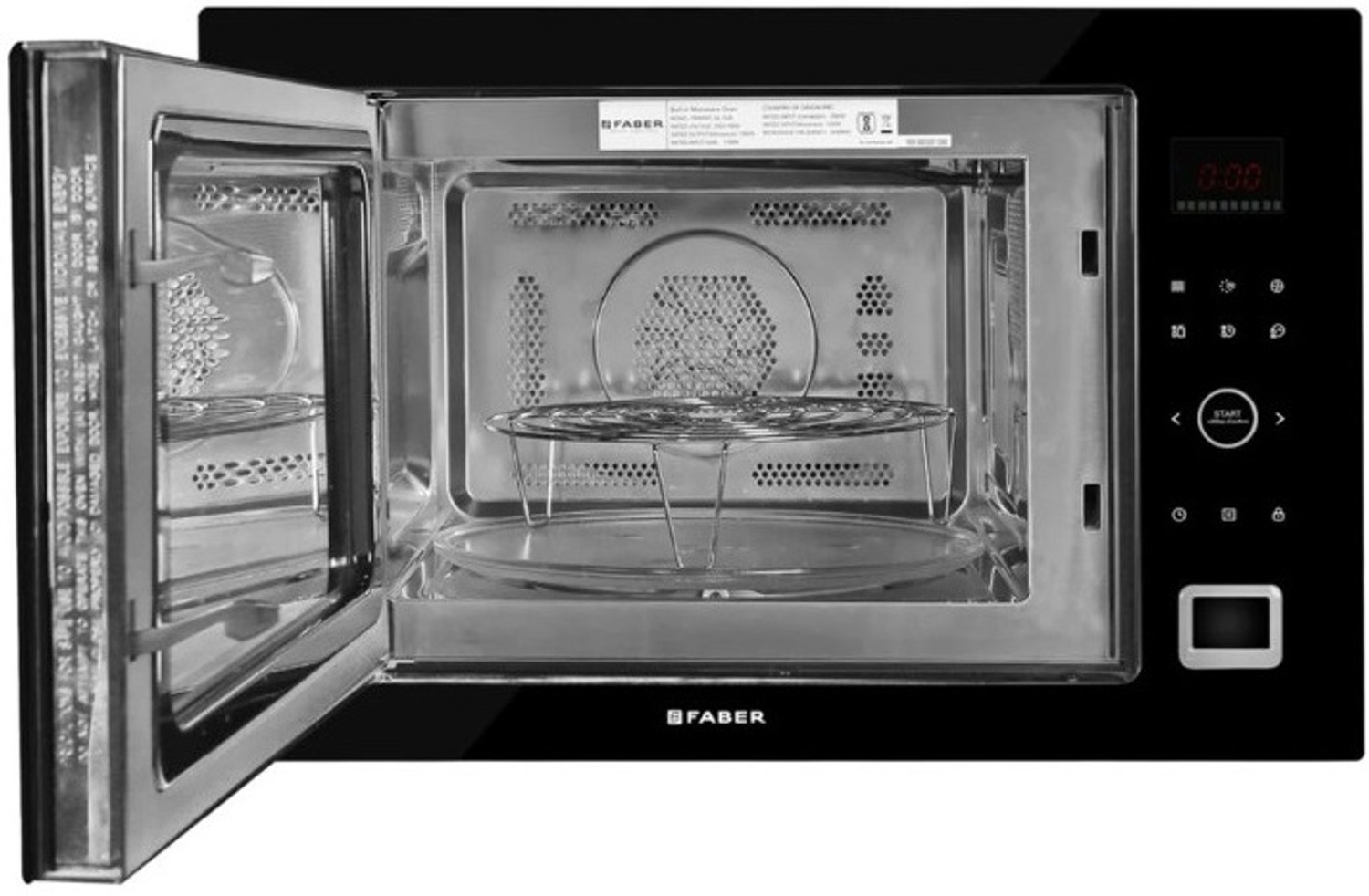 Image of FABER 32 L Built-in Microwave Oven, Grill,Convection, Defrost, 10 Auto Menus, Speedy & Multi-Stage & Combination Cooking, Child Lock, Digital Timer, Energy Efficient Convection & Grill Microwave Oven