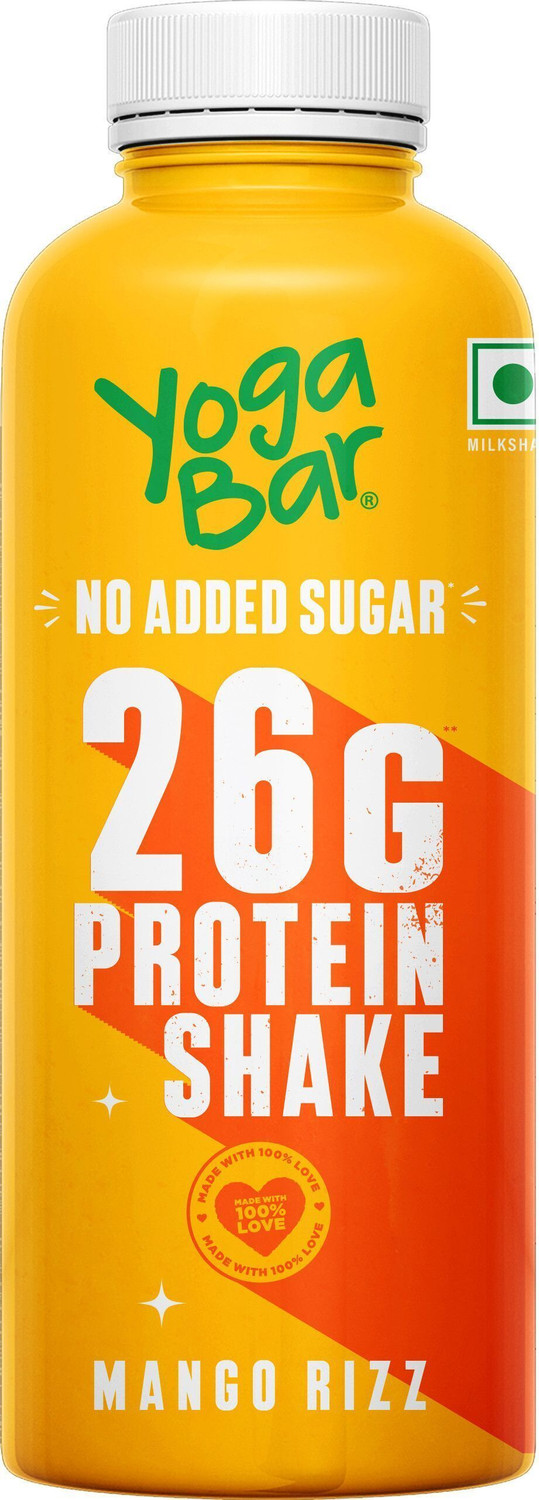 Image of Yogabar Protein Shake rich with 26g Protein in Mango Rizz Flavour Sports Drink