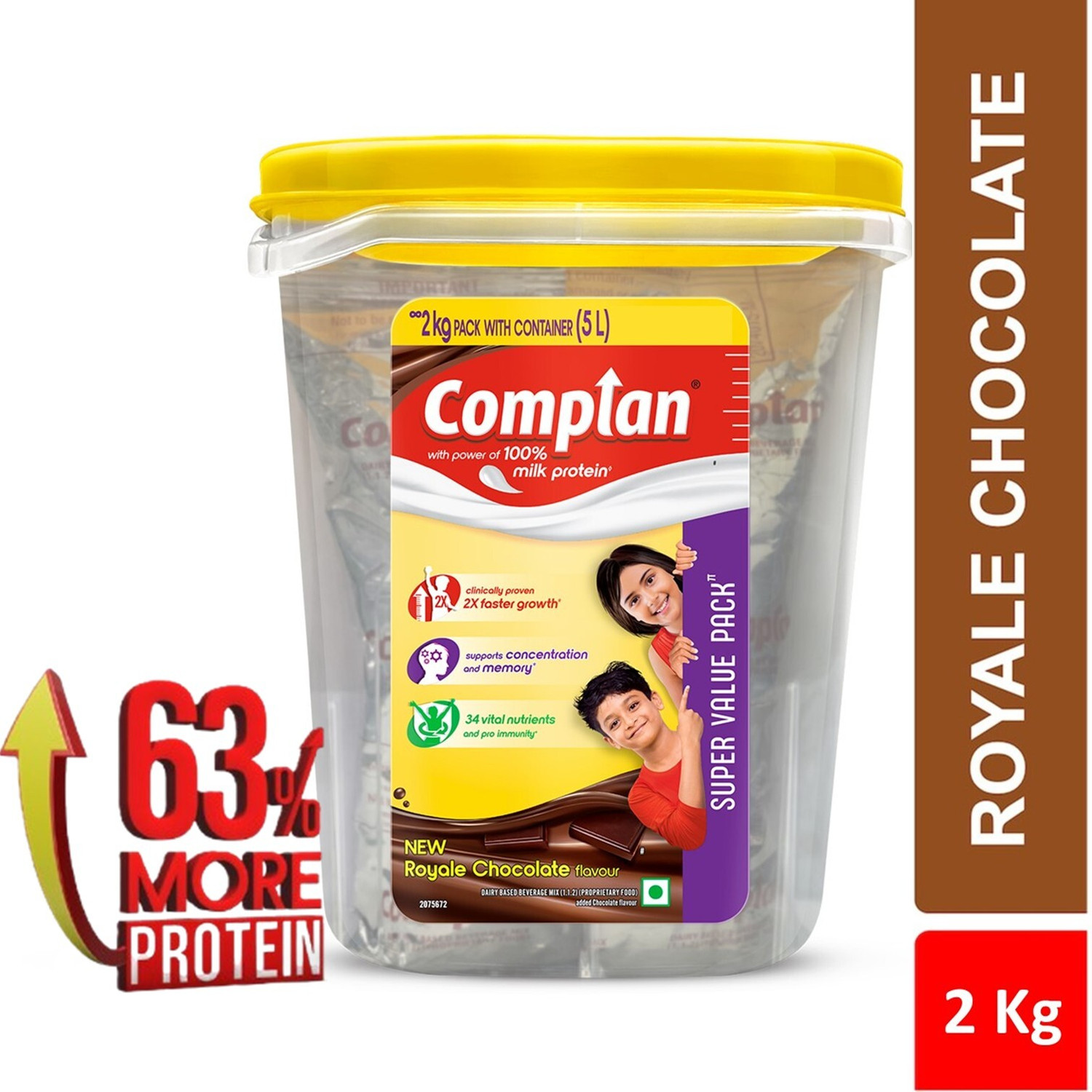 Image of COMPLAN Nutrition Drink Powder for Children, Royale Chocolate Flavour, Jar