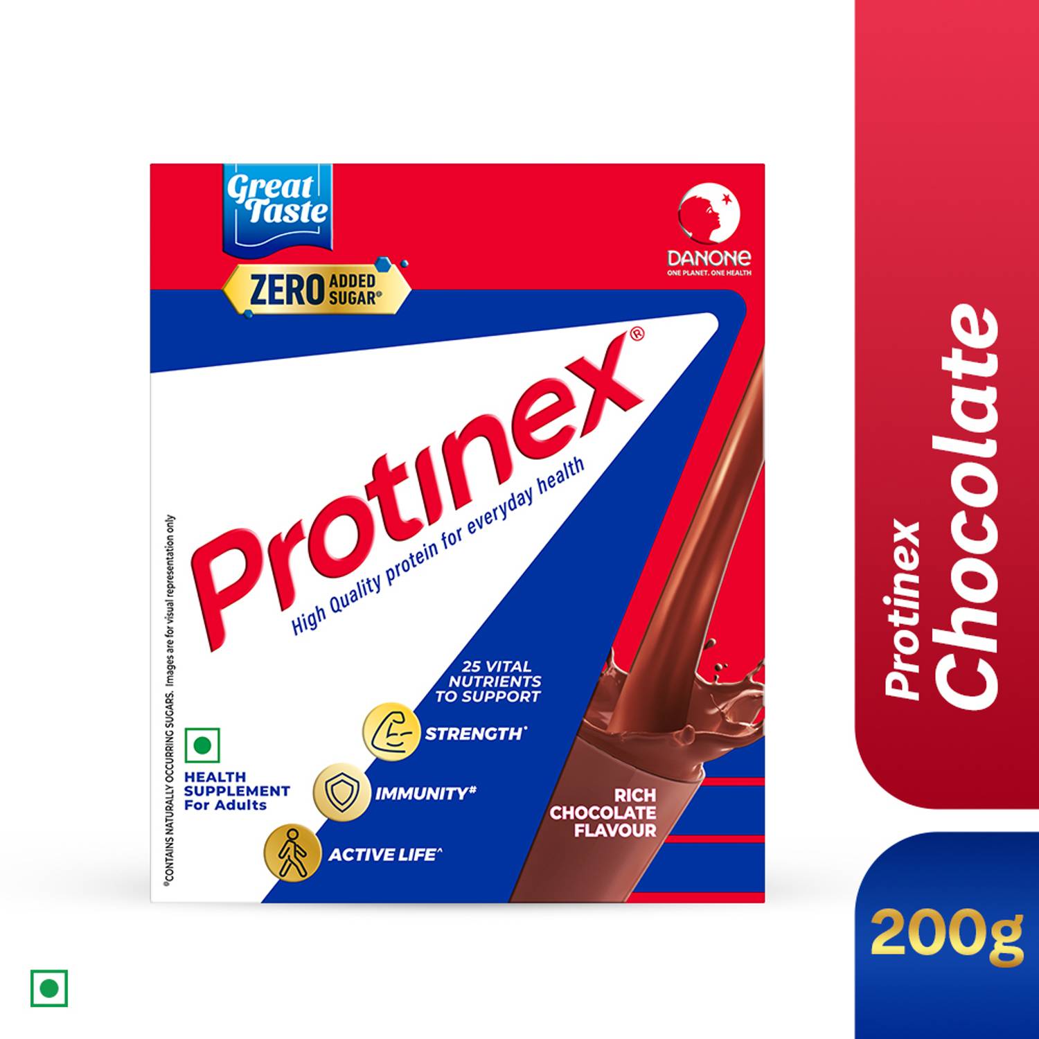 Protinex Rich chocolate | 40% daily protein with 200ml milk | Strong muscles | Zero sugar