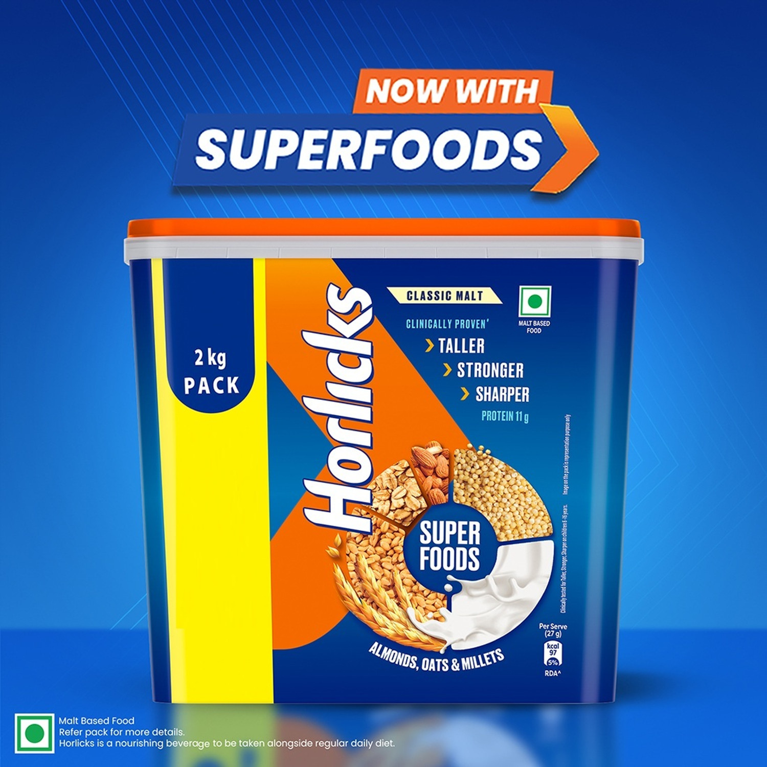 Image of HORLICKS Nutrition Drink Plastic Container with Super Foods