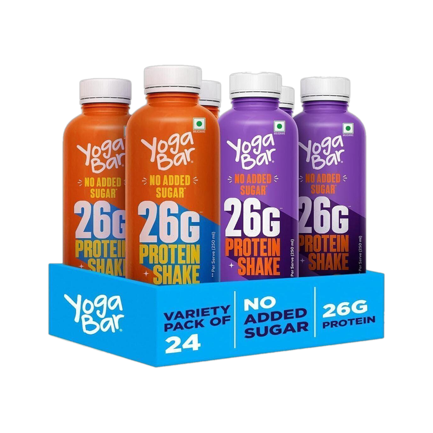 Image of Yogabar 26g Protein Shakes Double Chocolate and Cold Coffee
