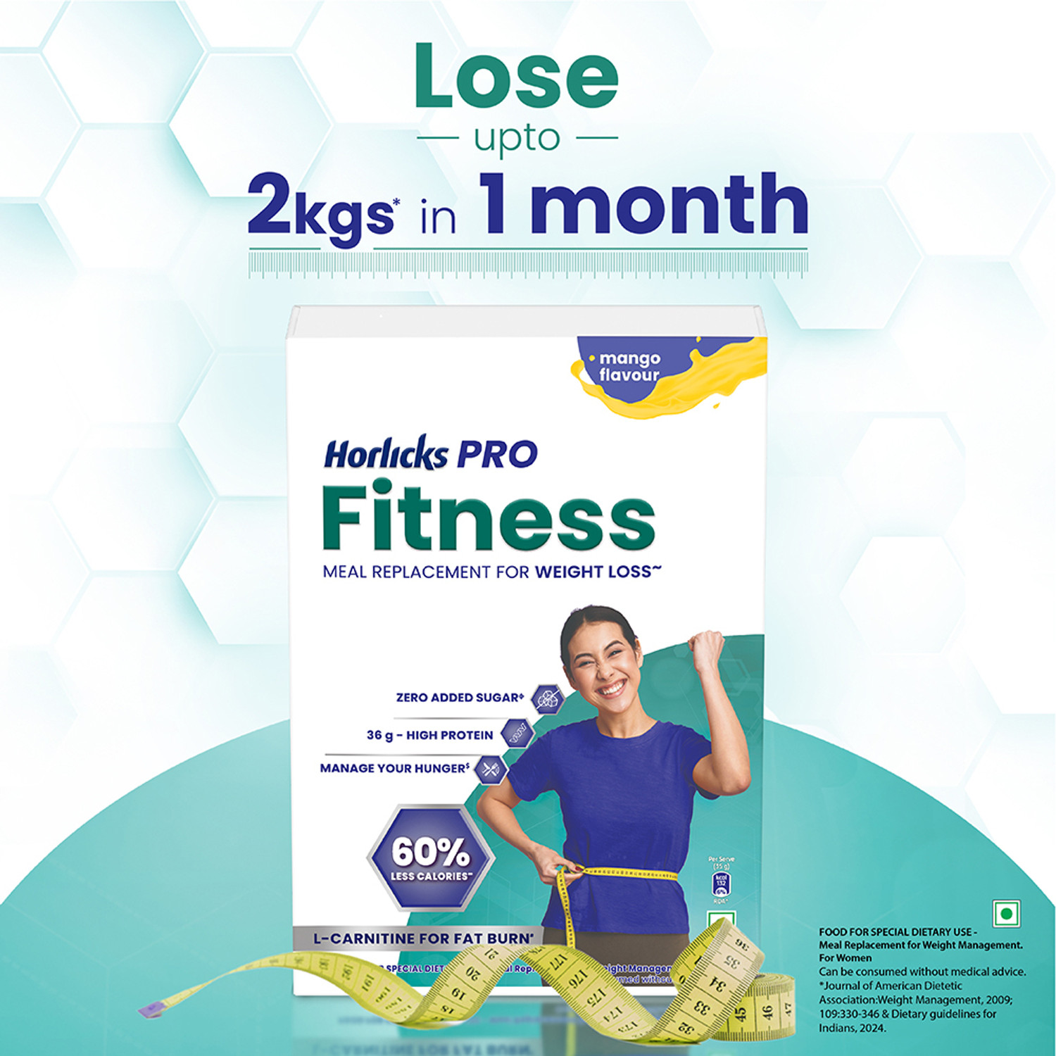 Image of Horlicks PRO Fitness Mango, Meal Replacement for Weight Loss
