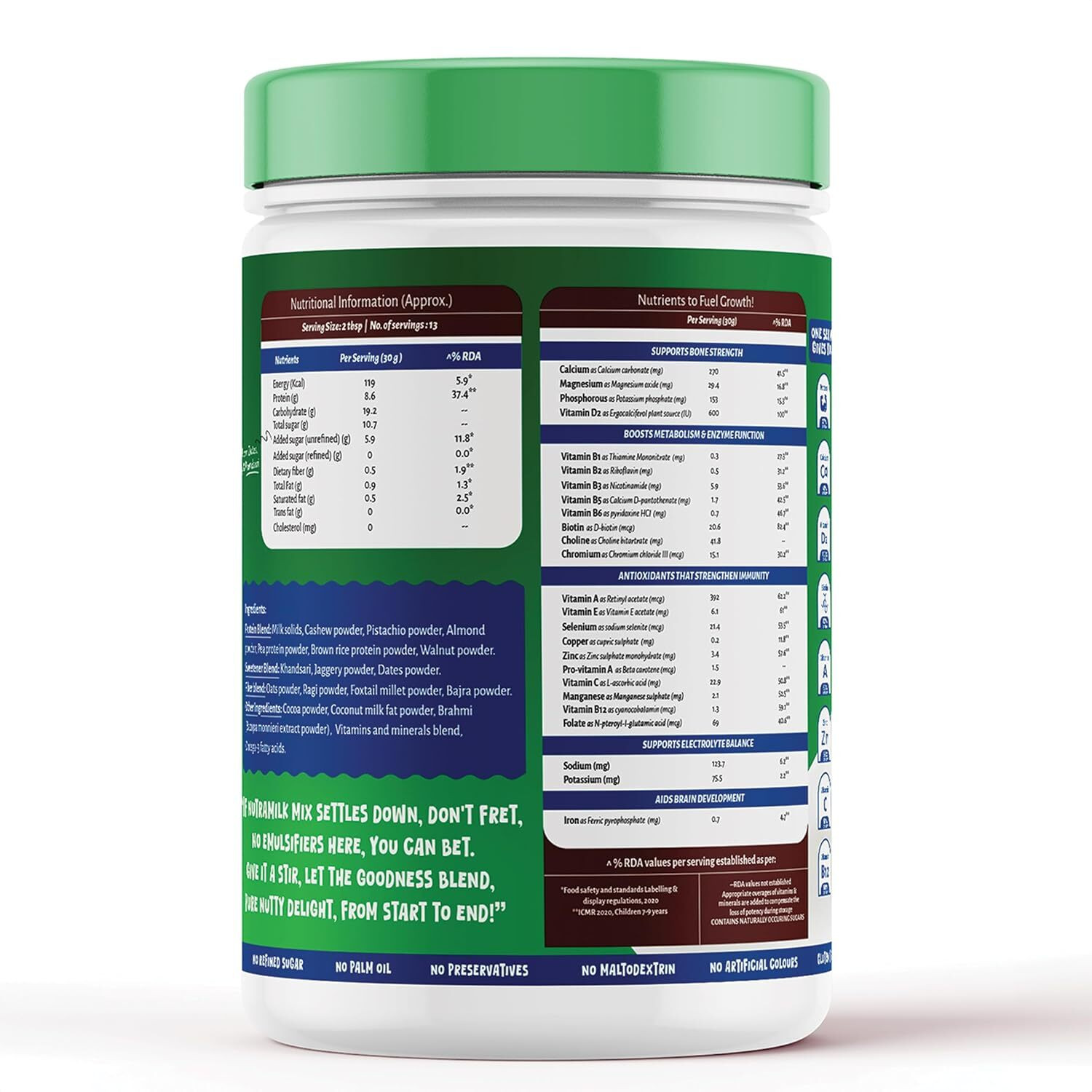 Image of Gladful Chocolate Nutramilk for Kids 7+ Years | Better Immunity & Strength | 6g Protein