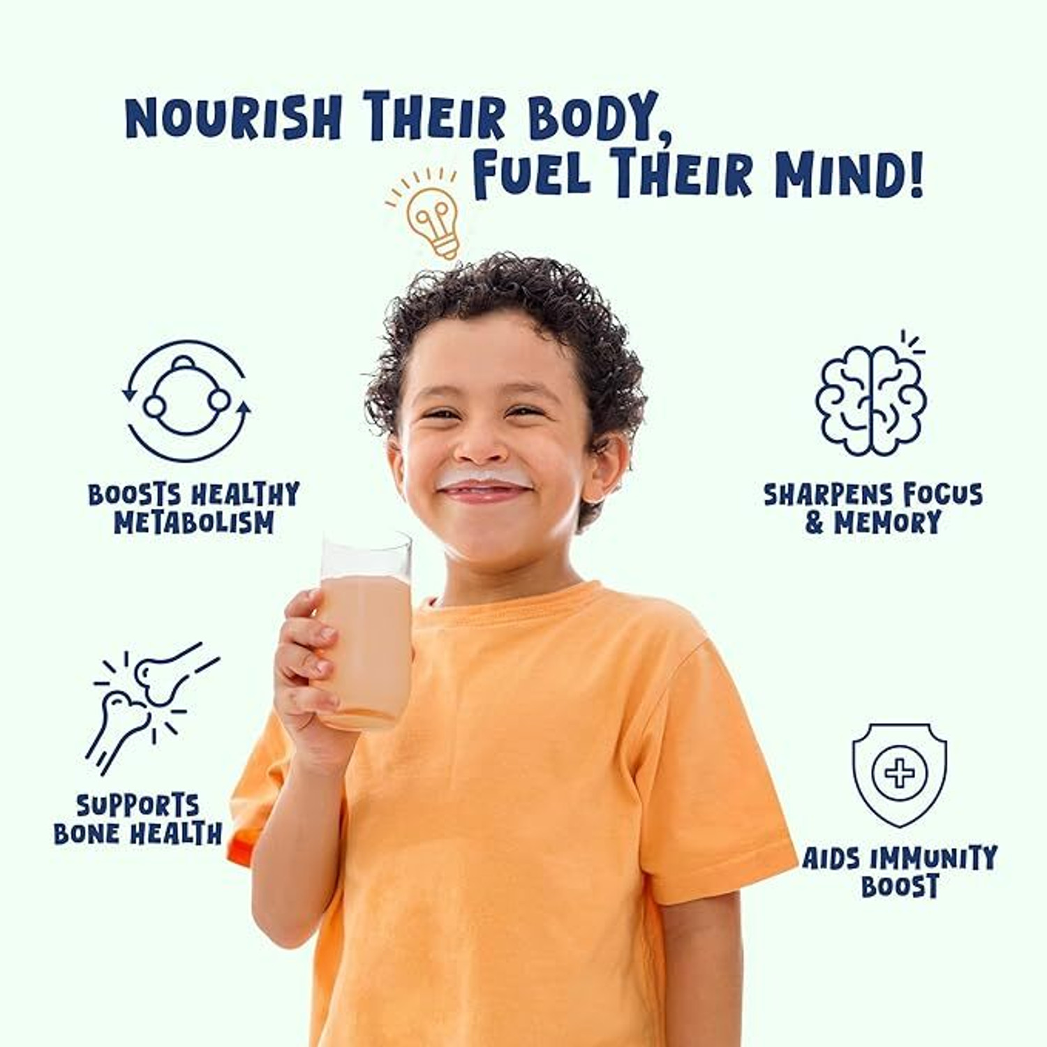 Image of Gladful Chocolate Nutramilk for Kids 7+ Years | Better Immunity & Strength | 6g Protein