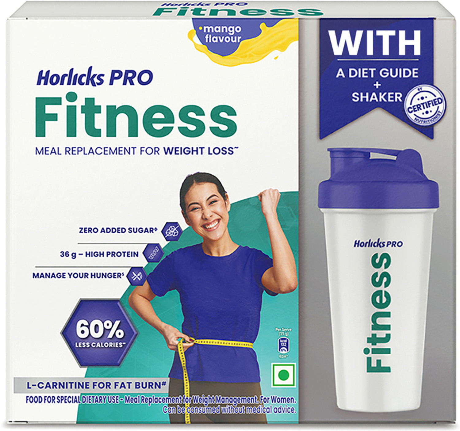 Image of Horlicks PRO Fitness Mango, Meal Replacement for Weight Loss