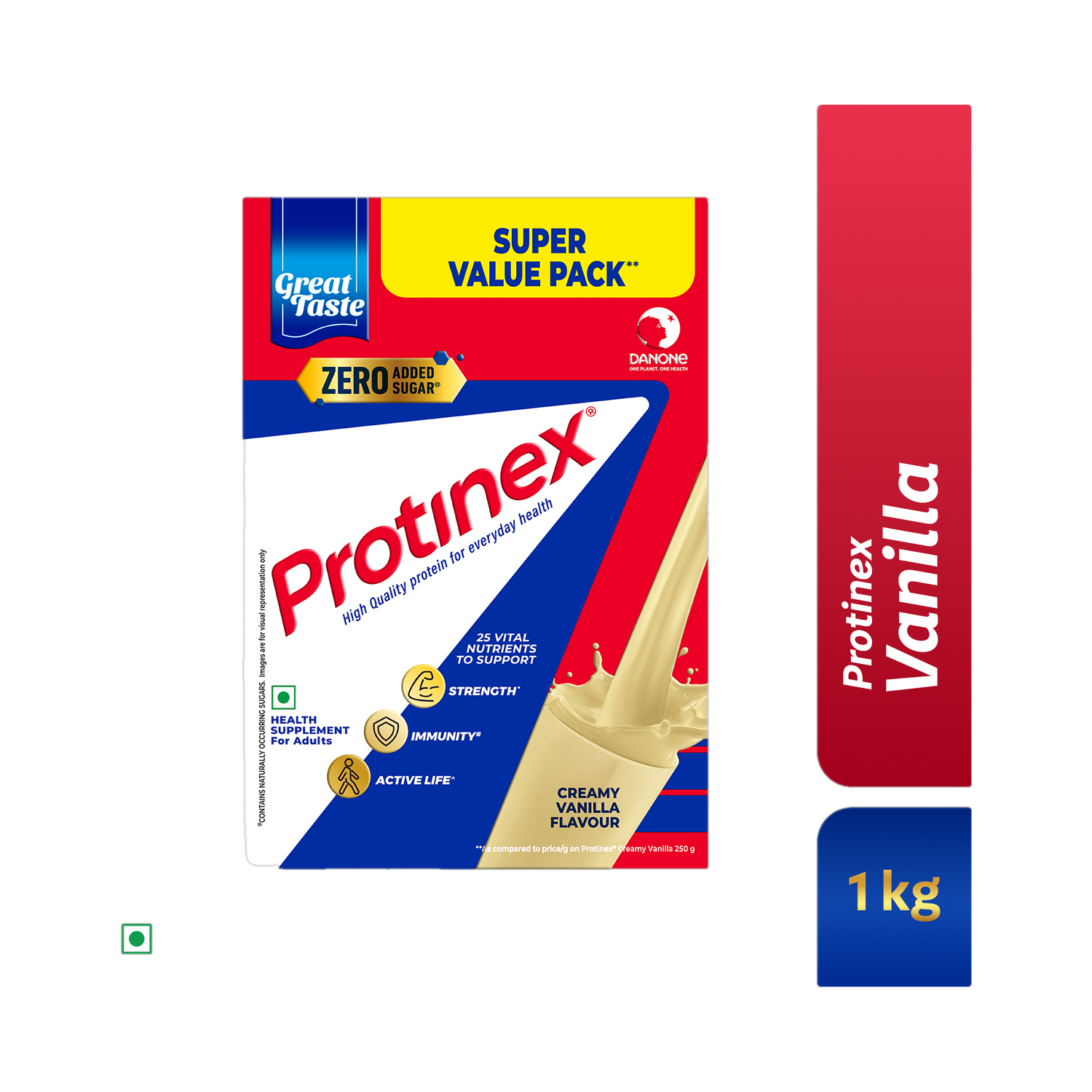 Protinex Creamy vanilla |40% daily protein with 200ml milk | Strong muscles | Zero sugar