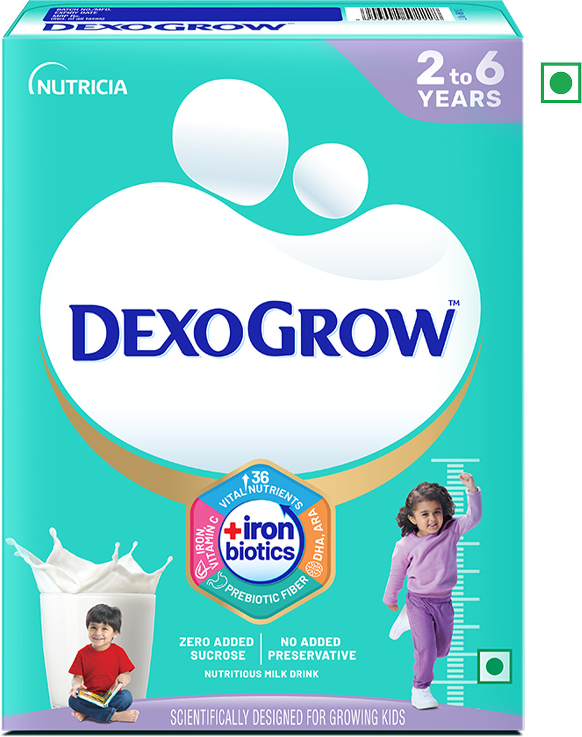 Image of DexoGrow Nutritious Milk Drink for 2-6 year Old Kids