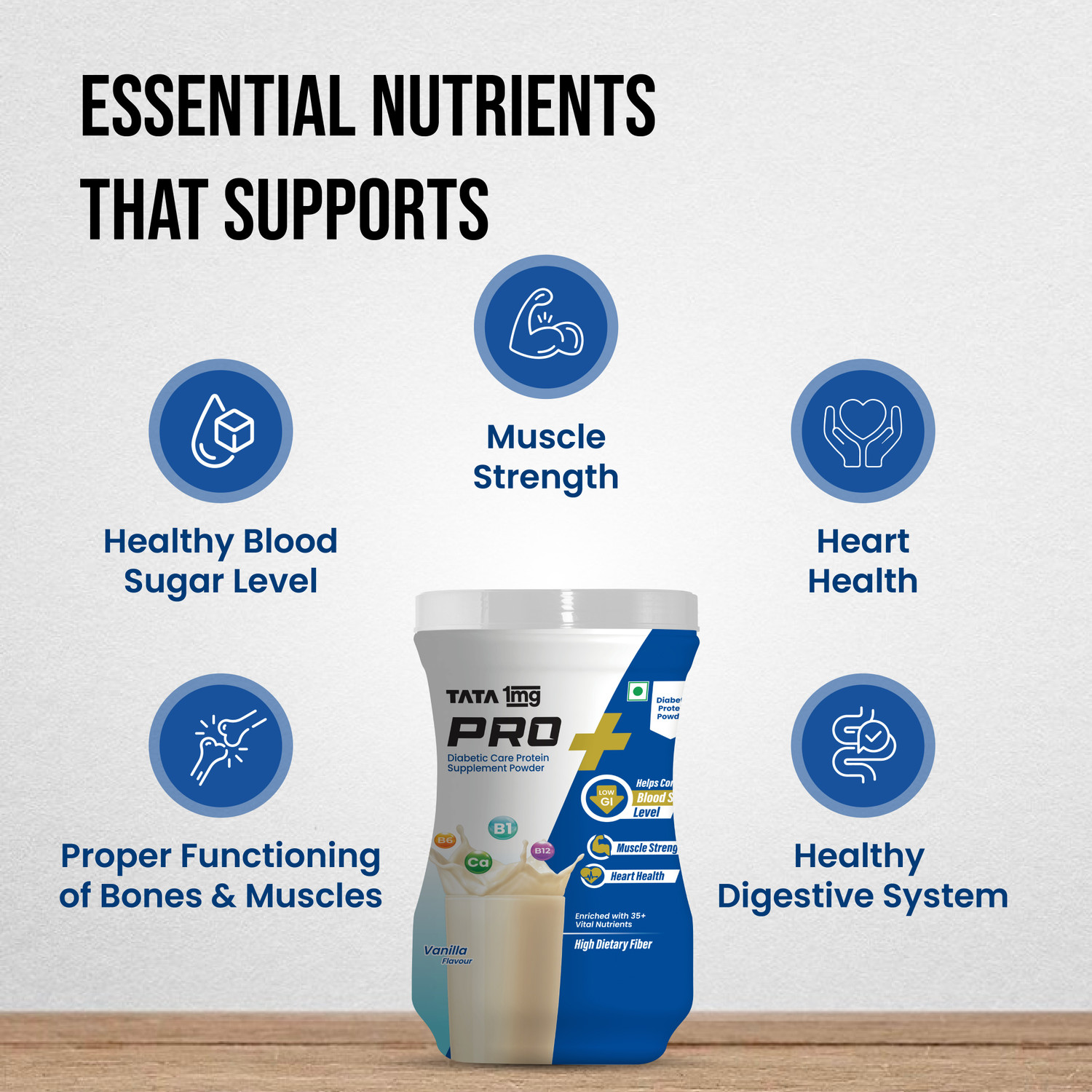 Image of TATA 1mg Protein+ Diabetic Care Powder for Blood Sugar Management, Weight & Strength