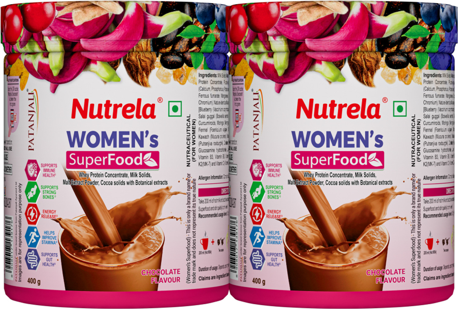 Image of PATANJALI Superfood for Women| Whey Protein Powder| Everyday Supports Bone & Muscle Health Nutrition Drink