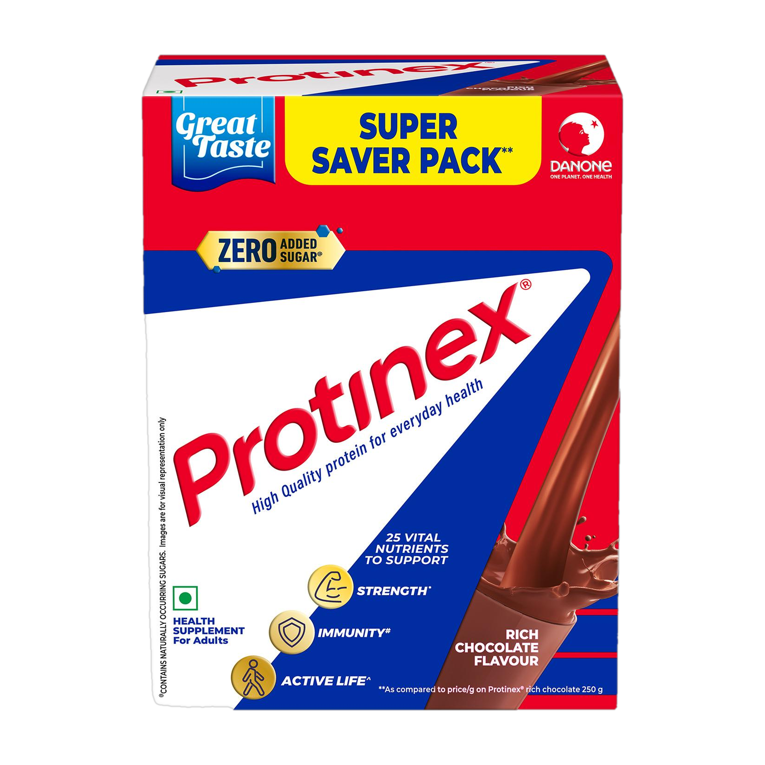 Protinex Rich chocolate | 40% daily protein with 200ml milk | Strong muscles | Zero sugar